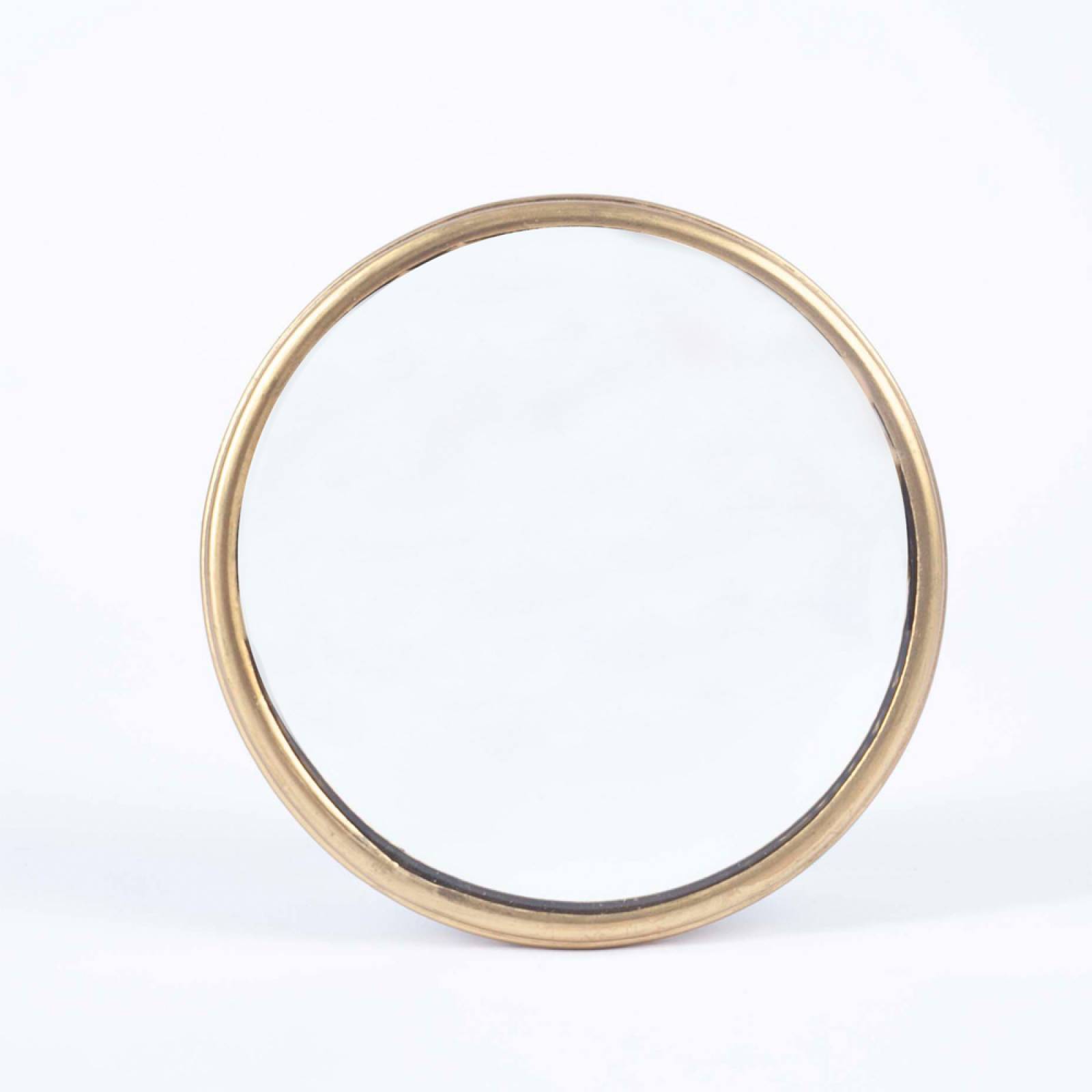 Small Round Gold Convex Mirror With Metal Edge D:14.5cm