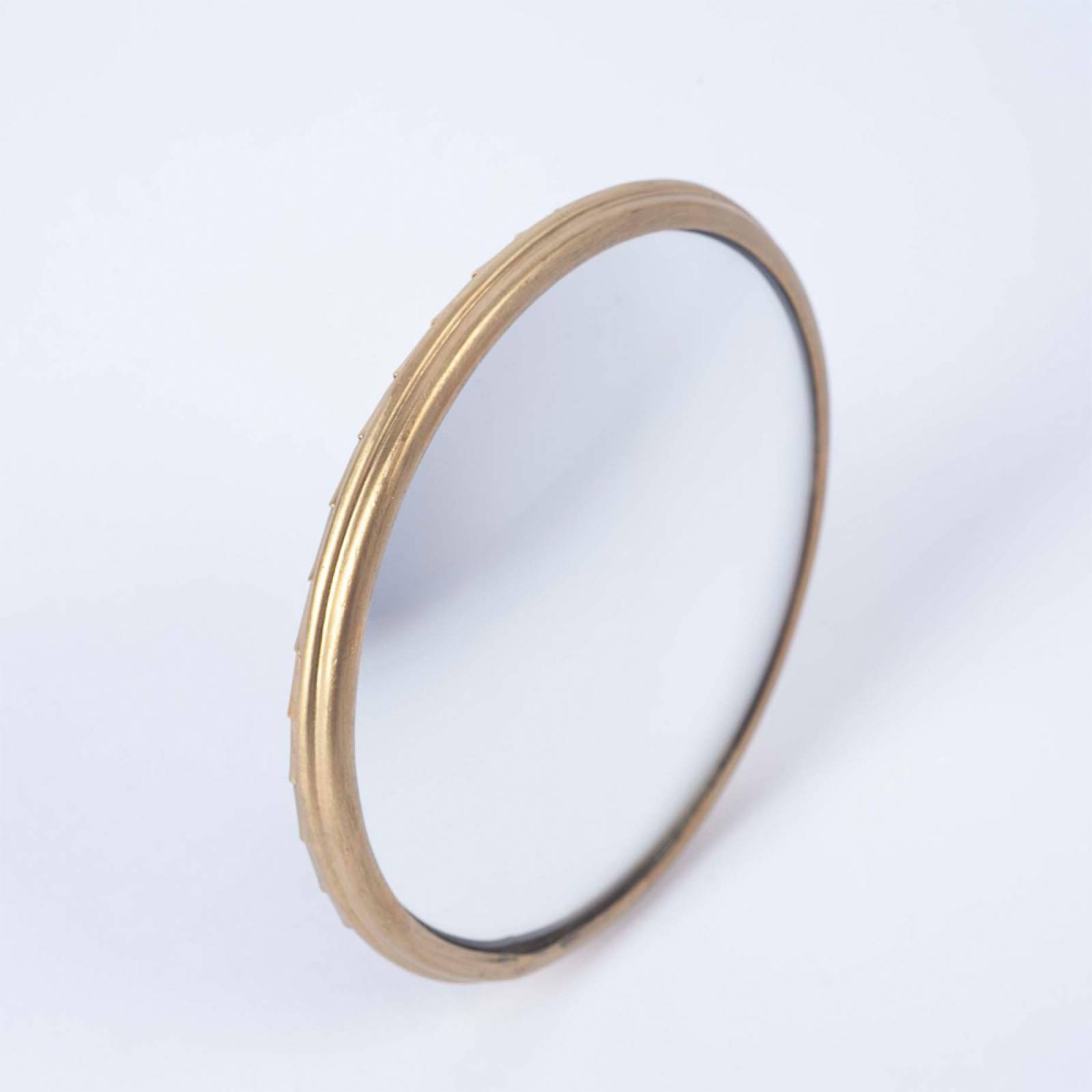 Small Round Gold Convex Mirror With Metal Edge D:14.5cm thumbnails