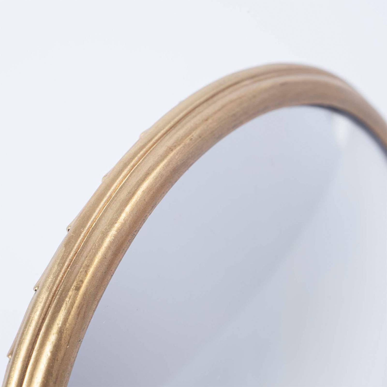 Small Round Gold Convex Mirror With Metal Edge D:14.5cm thumbnails