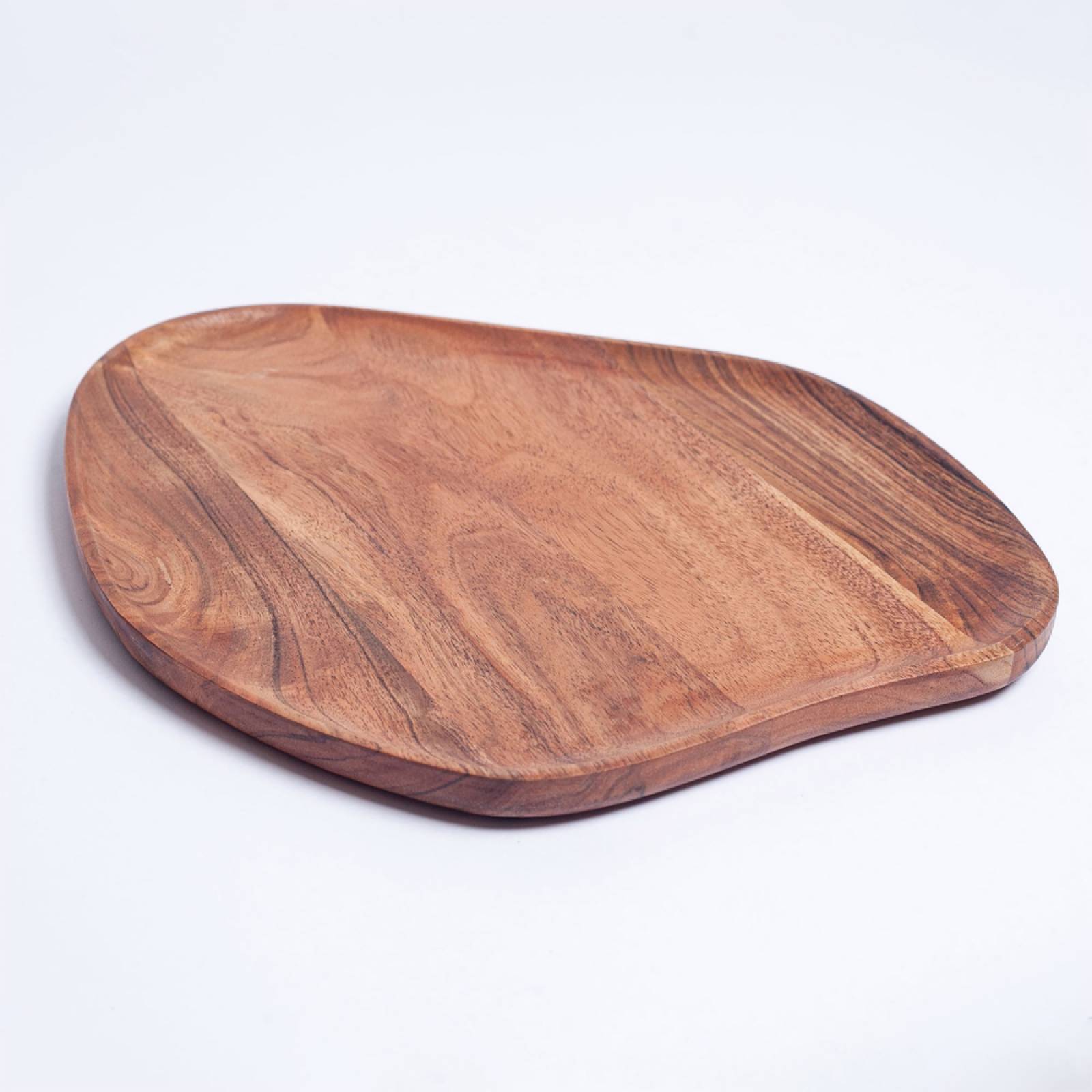 Small Wooden Organic Shaped Acacia Dish 31x27cm thumbnails