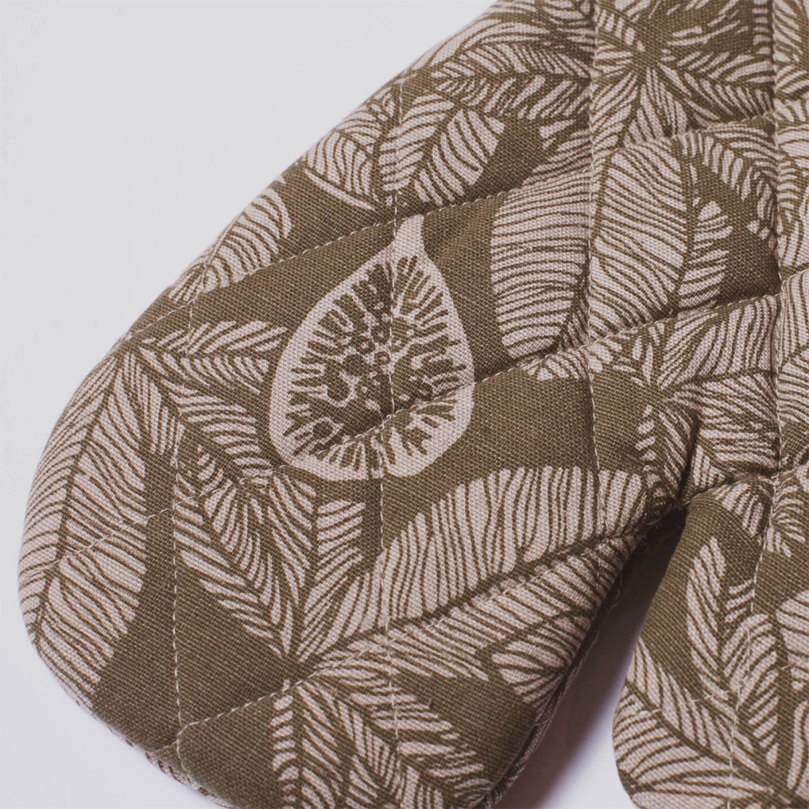 Cotton Oven Glove In Burnt Olive Fig Tree Print thumbnails