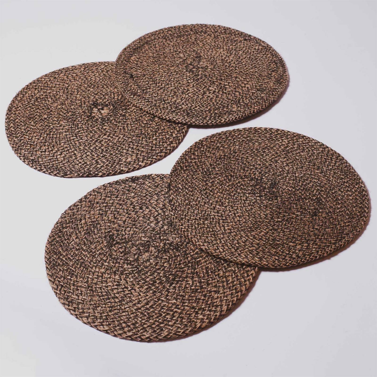 Set Of 4 Jute Placemats In Olive 27cm thumbnails