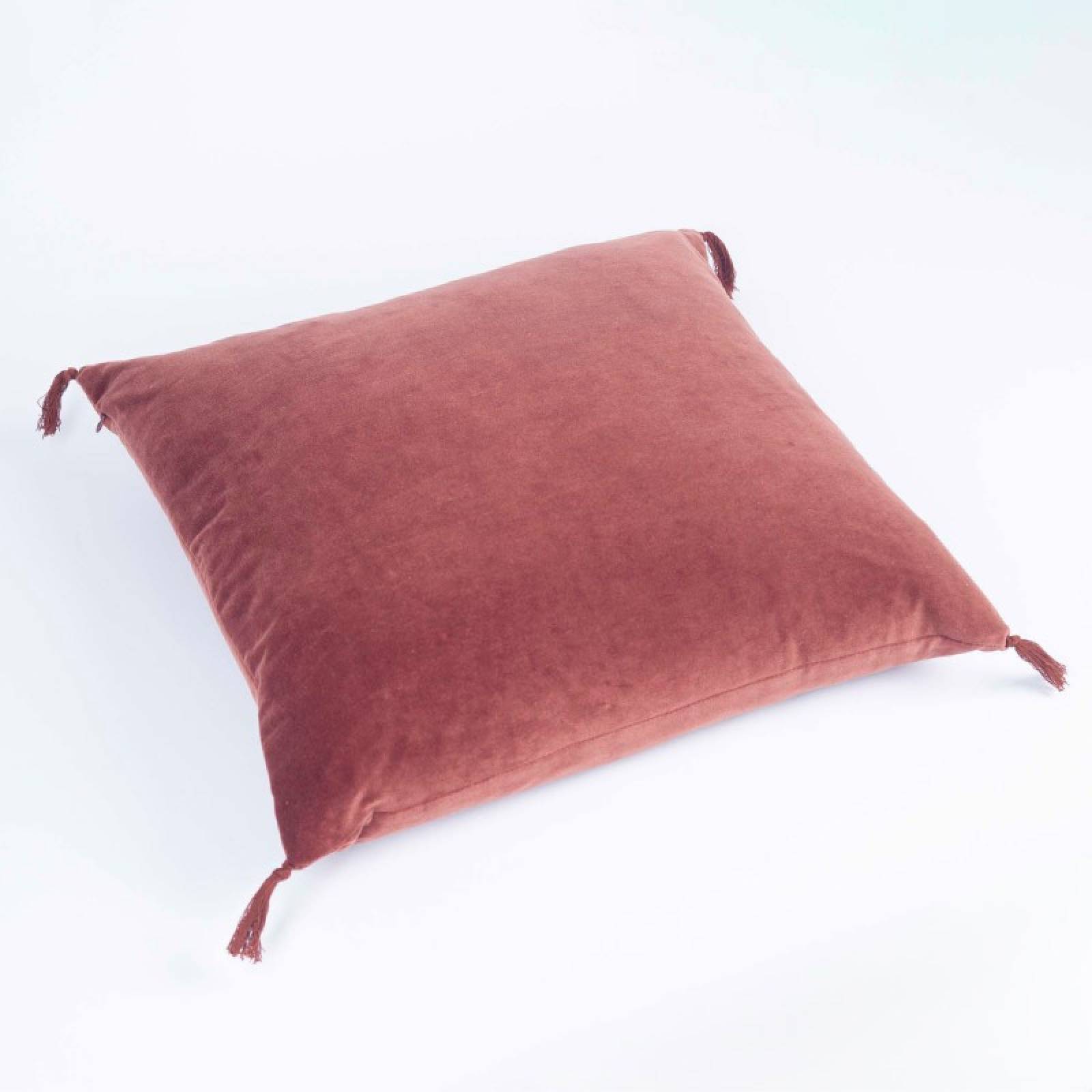 Square Velvet Cushion In Dark Rose 50x50cm thumbnails
