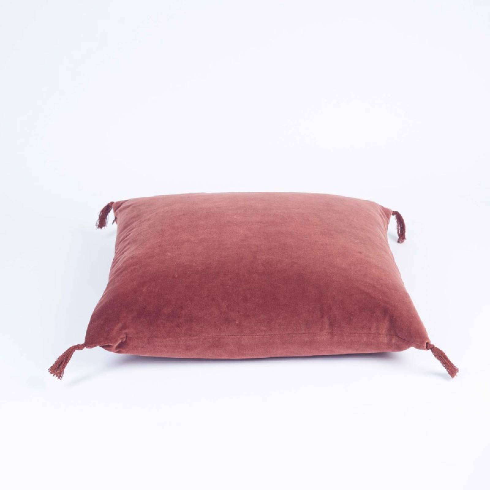 Square Velvet Cushion In Dark Rose 50x50cm thumbnails