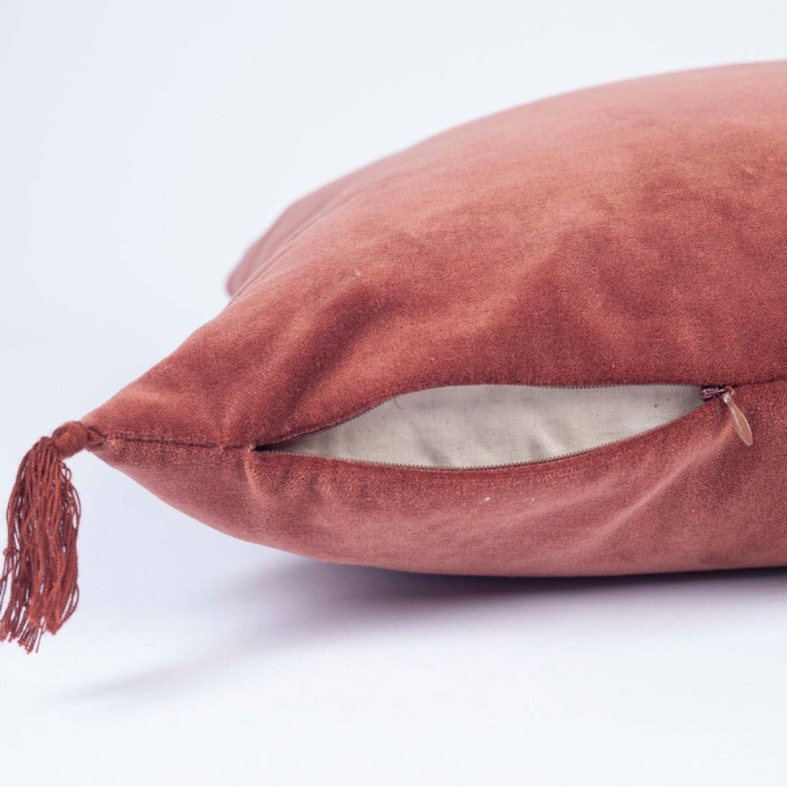 Square Velvet Cushion In Dark Rose 50x50cm thumbnails