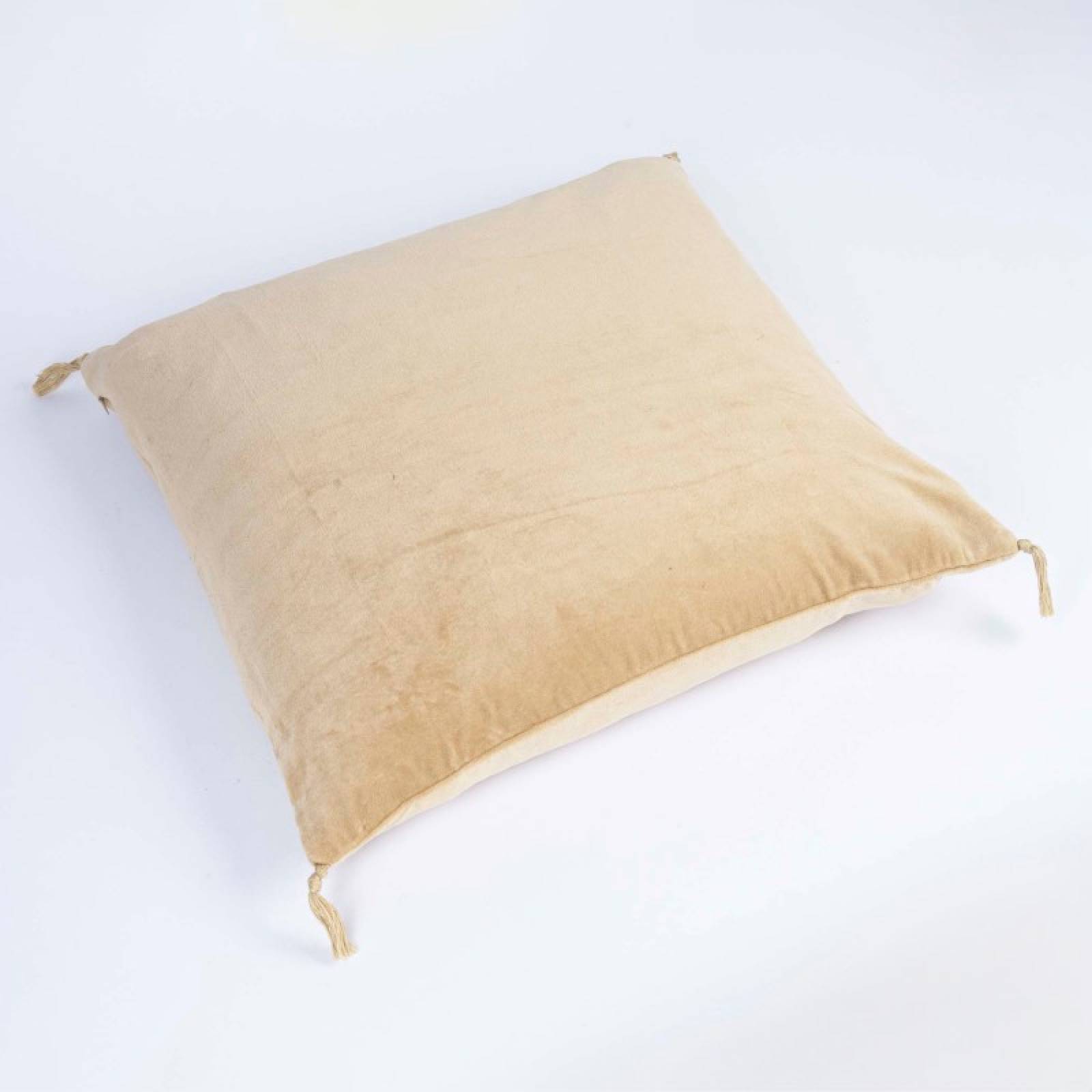 Square Velvet Cushion In Hemp 50x50cm thumbnails