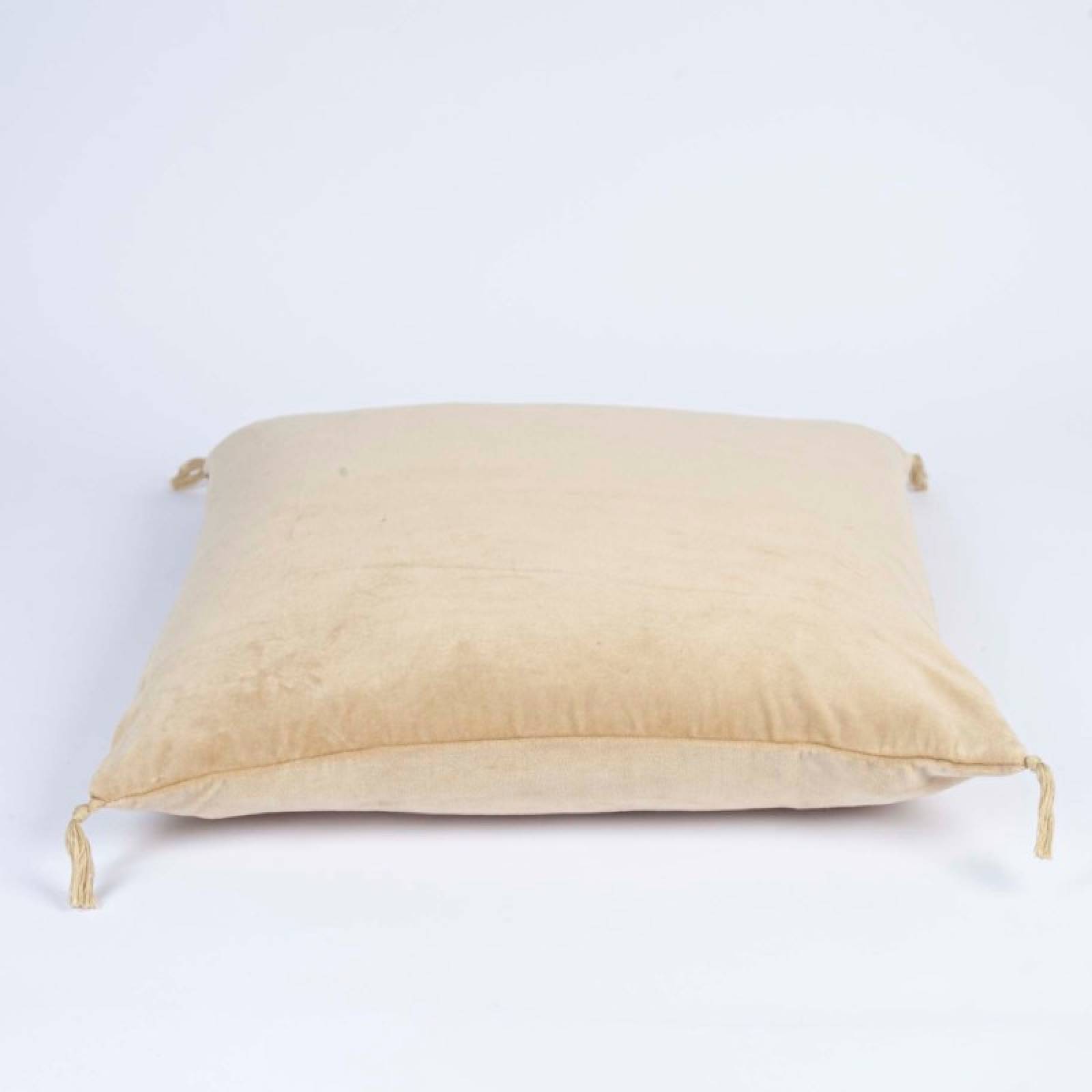 Square Velvet Cushion In Hemp 50x50cm thumbnails