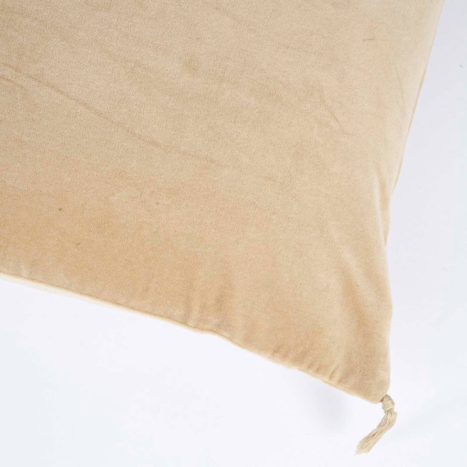 Square Velvet Cushion In Hemp 50x50cm thumbnails