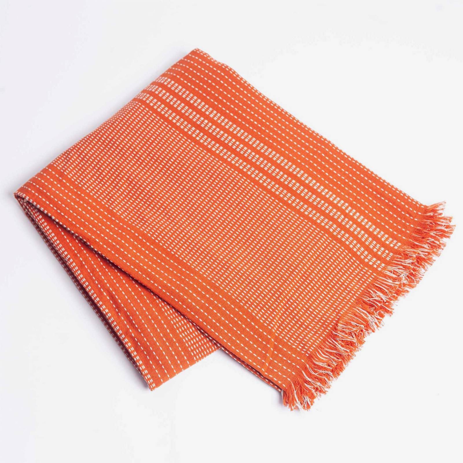 Striped Turkish Towel In Coral & White thumbnails