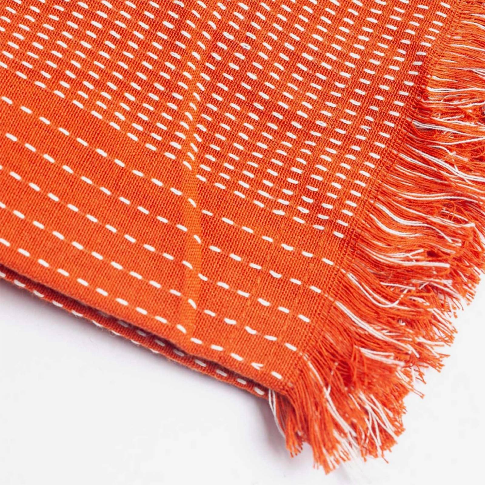 Striped Turkish Towel In Coral & White thumbnails