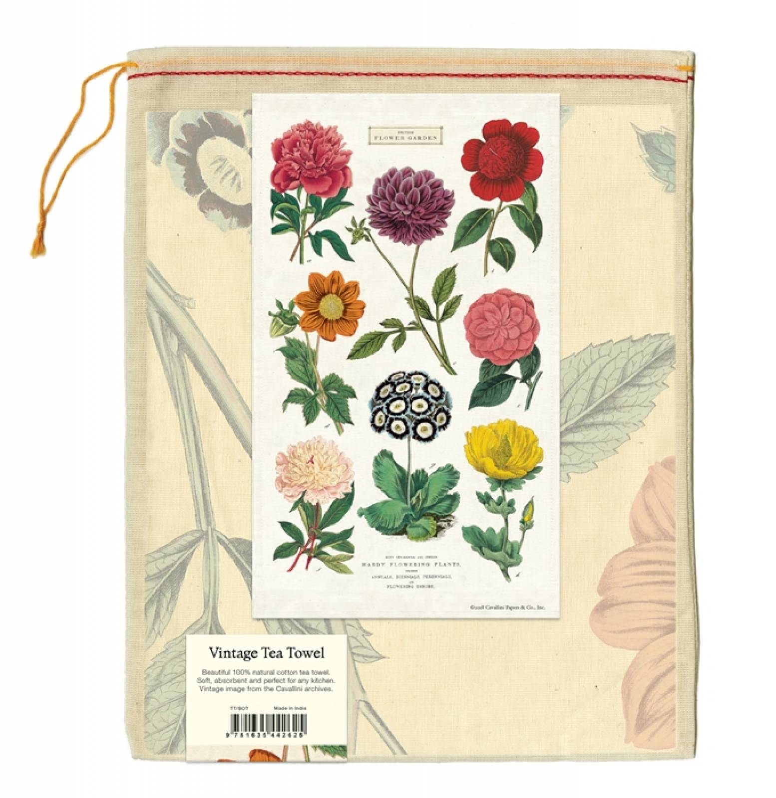 Botanica Garden Flowers Cotton Tea Towel With Gift Bag thumbnails
