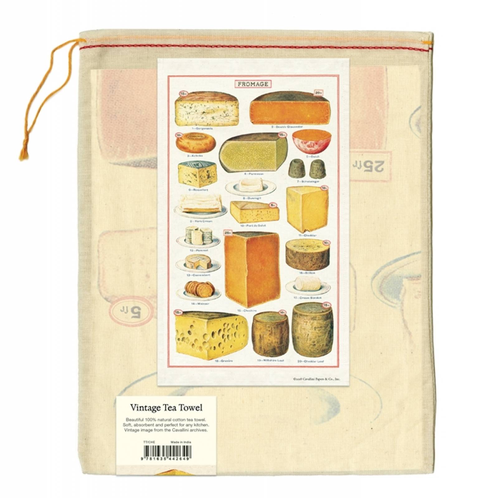 Cheese Tea Towel With Gift Bag thumbnails
