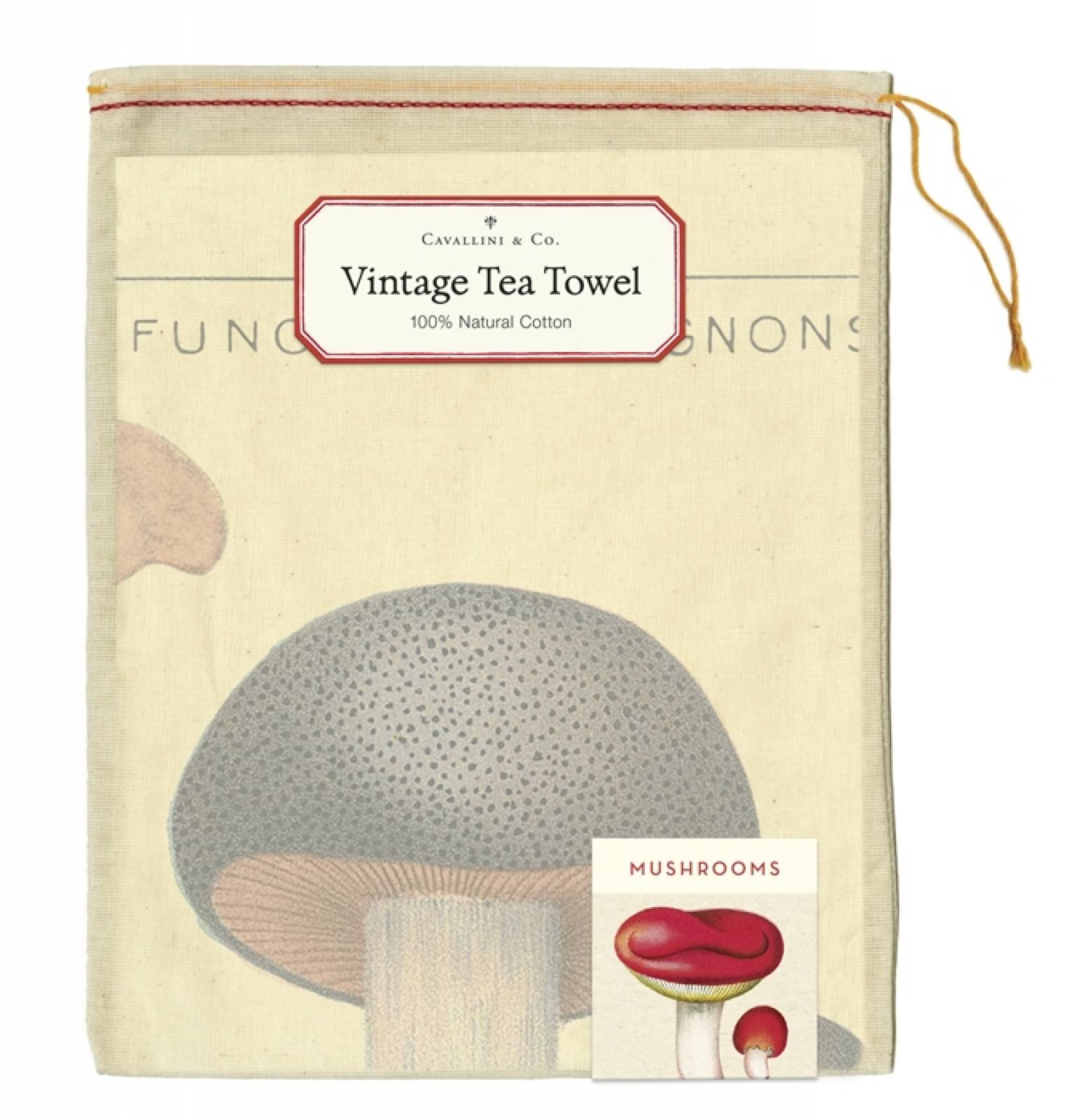 Fungi Champignion Mushrooms Cotton Tea Towel With Gift Bag thumbnails