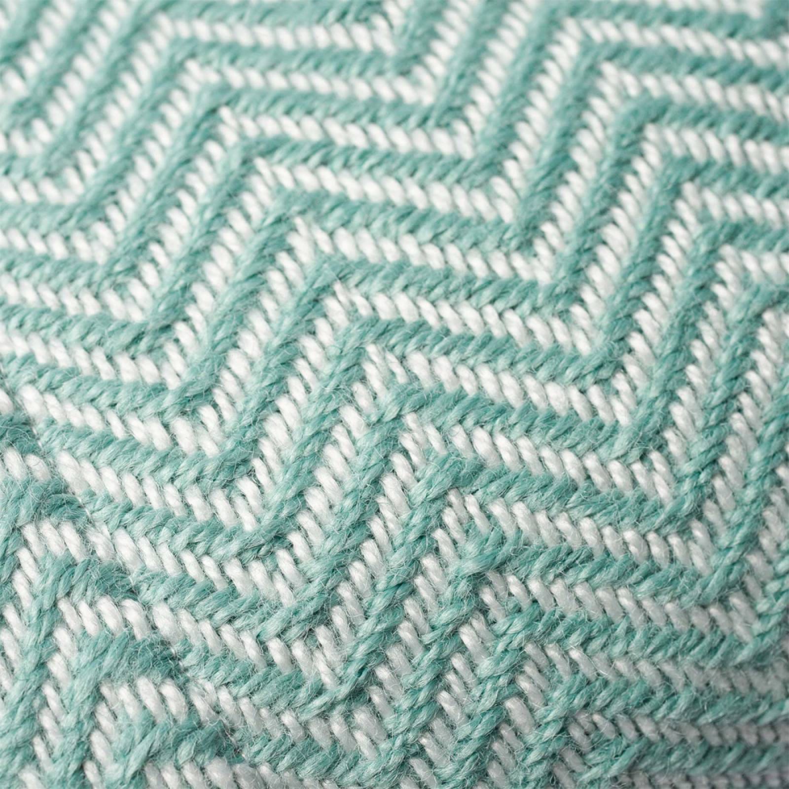 Teal Herringbone Blanket - From Recycled Plastic Bottles thumbnails