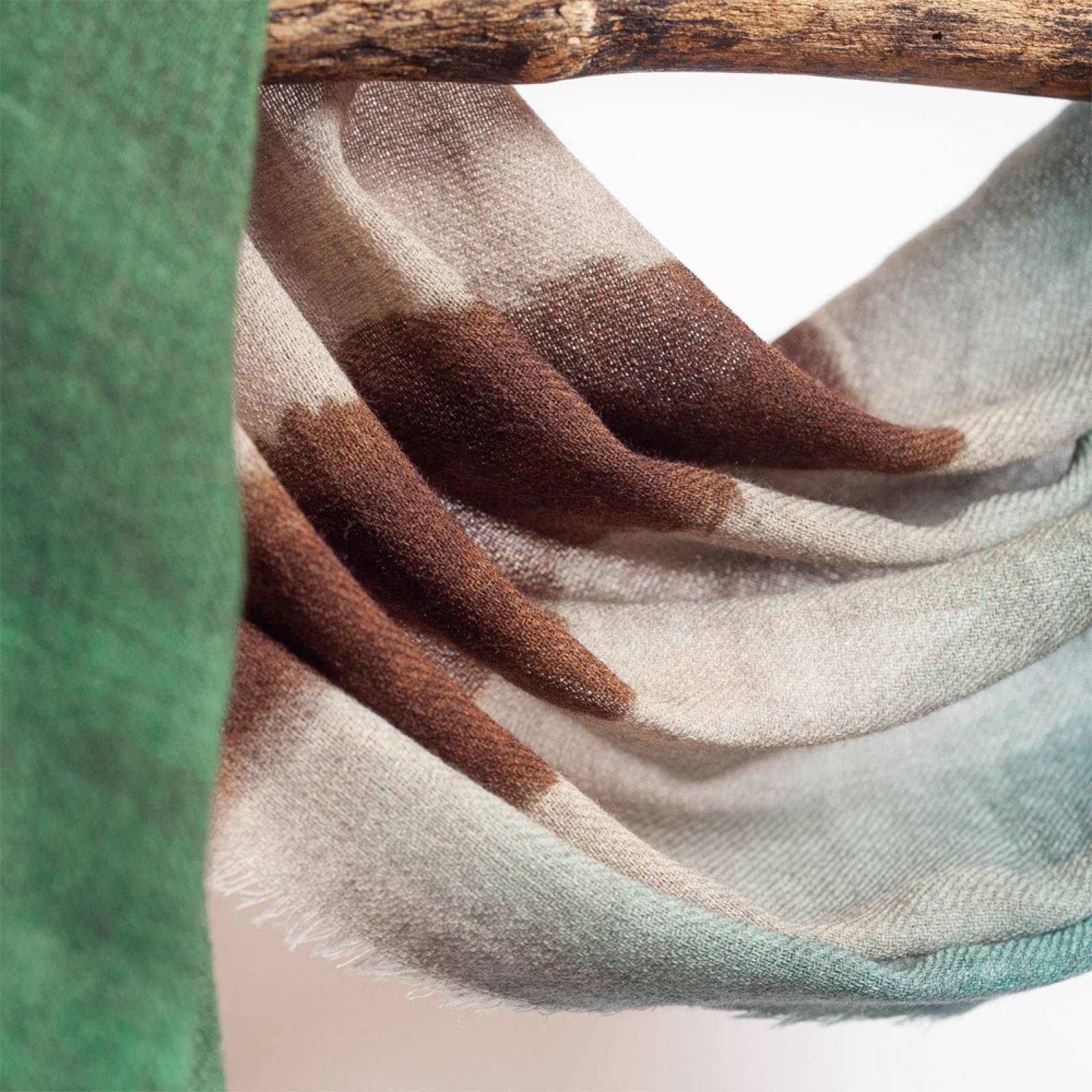 Teal Stripe Wool & Modal Scarf By Jo Edwards thumbnails