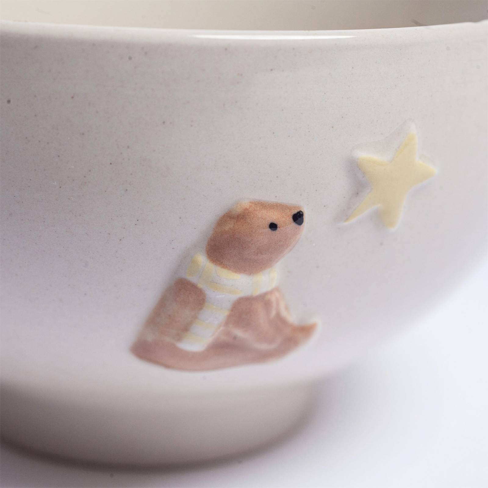 Teddy Bear With Star Stoneware Bowl thumbnails