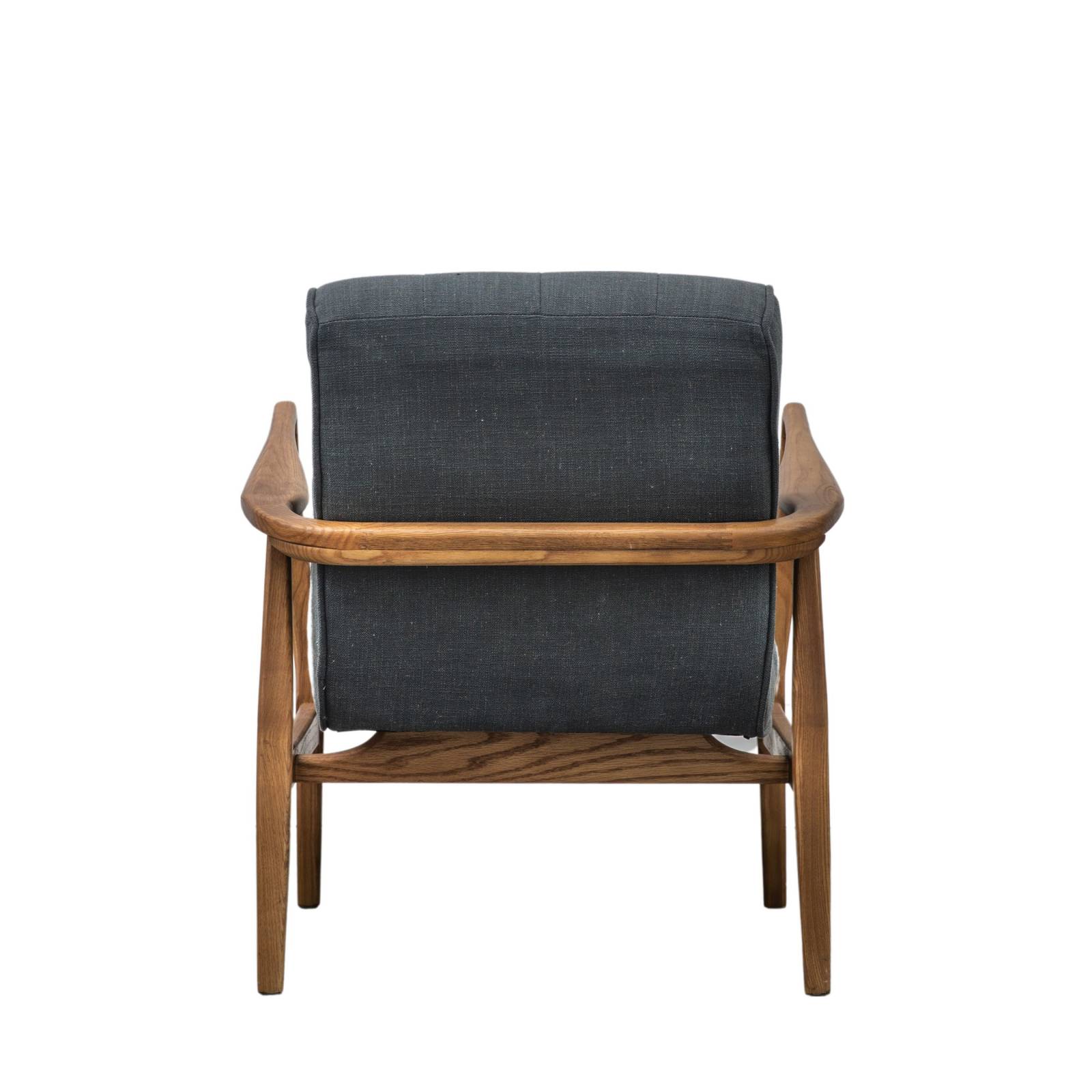 The Olsen Oak Armchair in Grey Fabric thumbnails