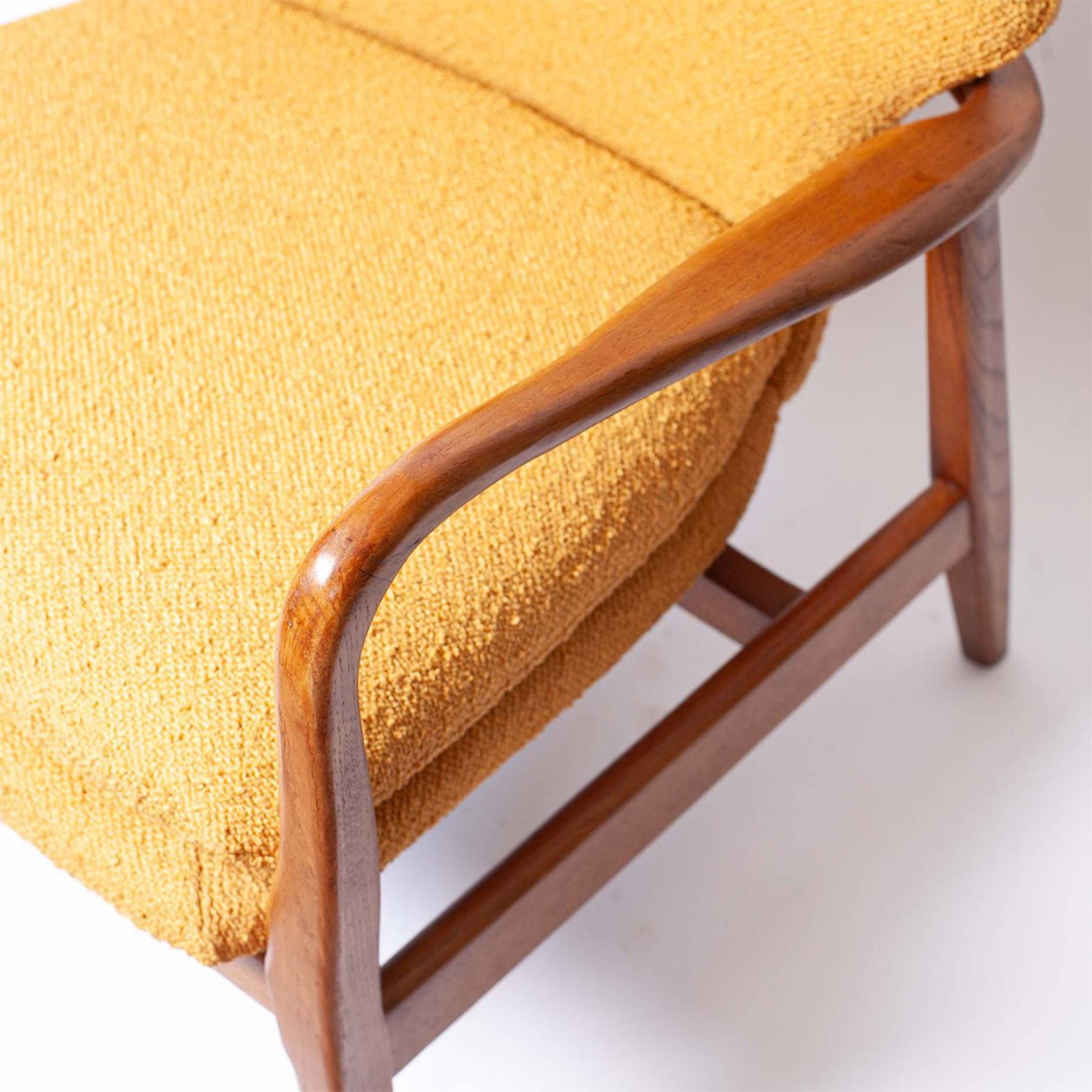 The Button Armchair in Ochre Fabric thumbnails