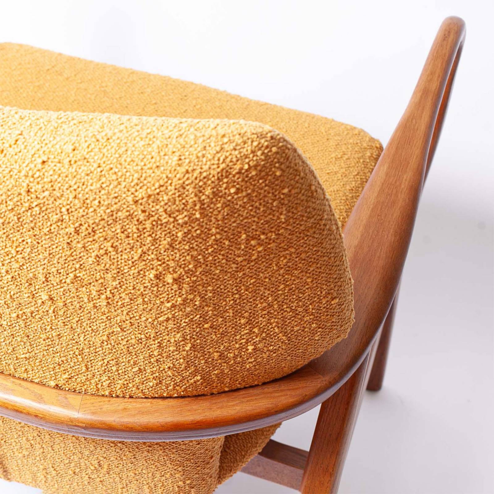 The Button Armchair in Ochre Fabric thumbnails