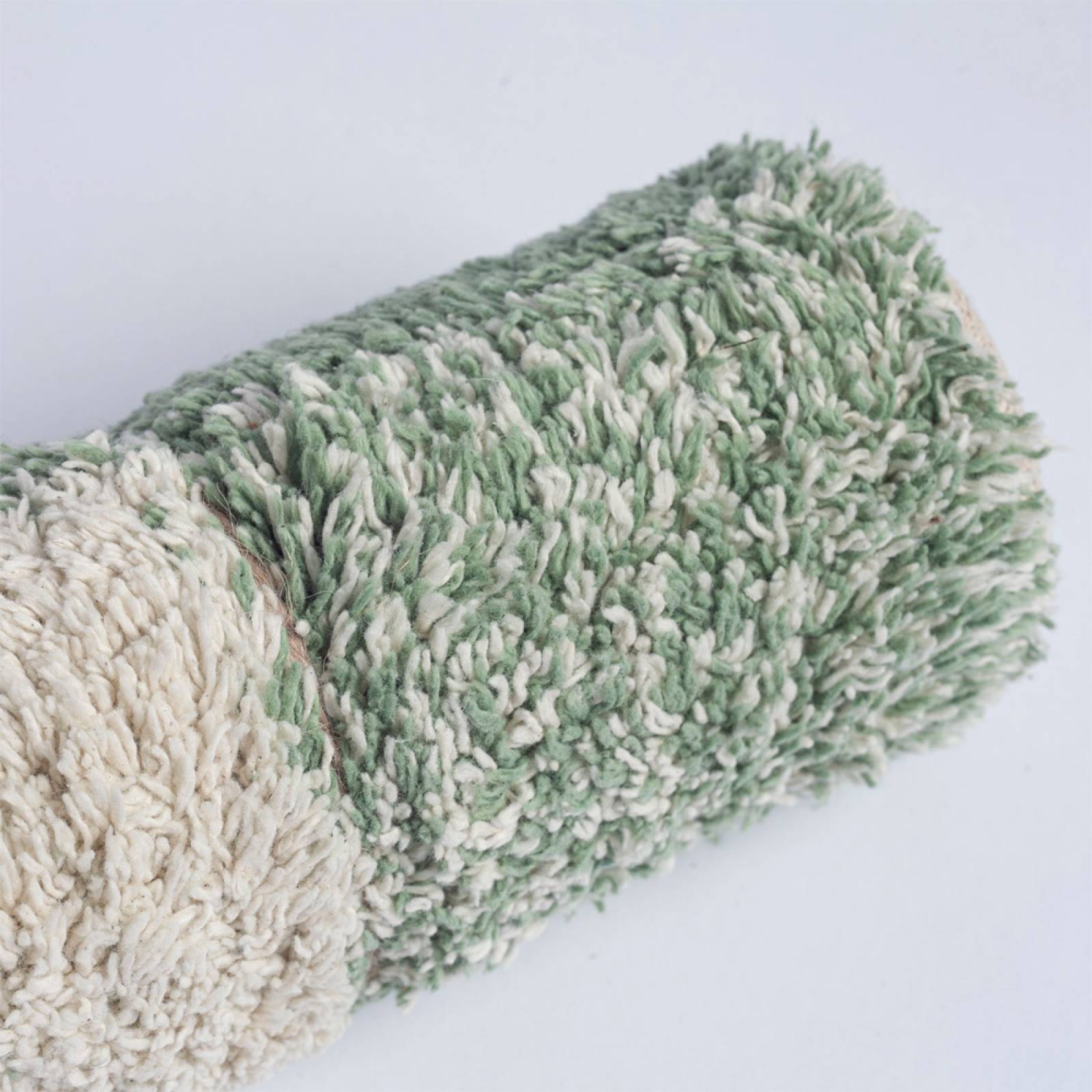 Tufted Bath Mat In Green & White Check thumbnails