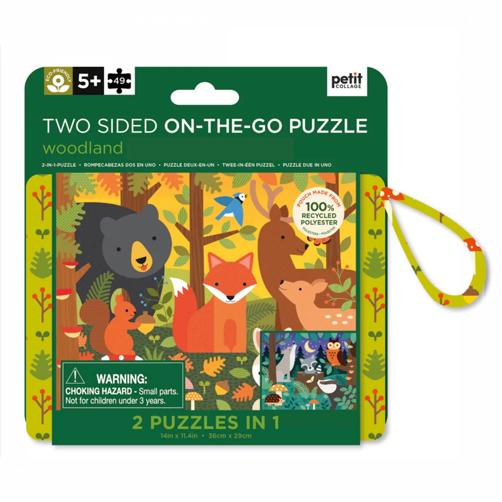 Two Sided On The Go Puzzle - Woodland 3+