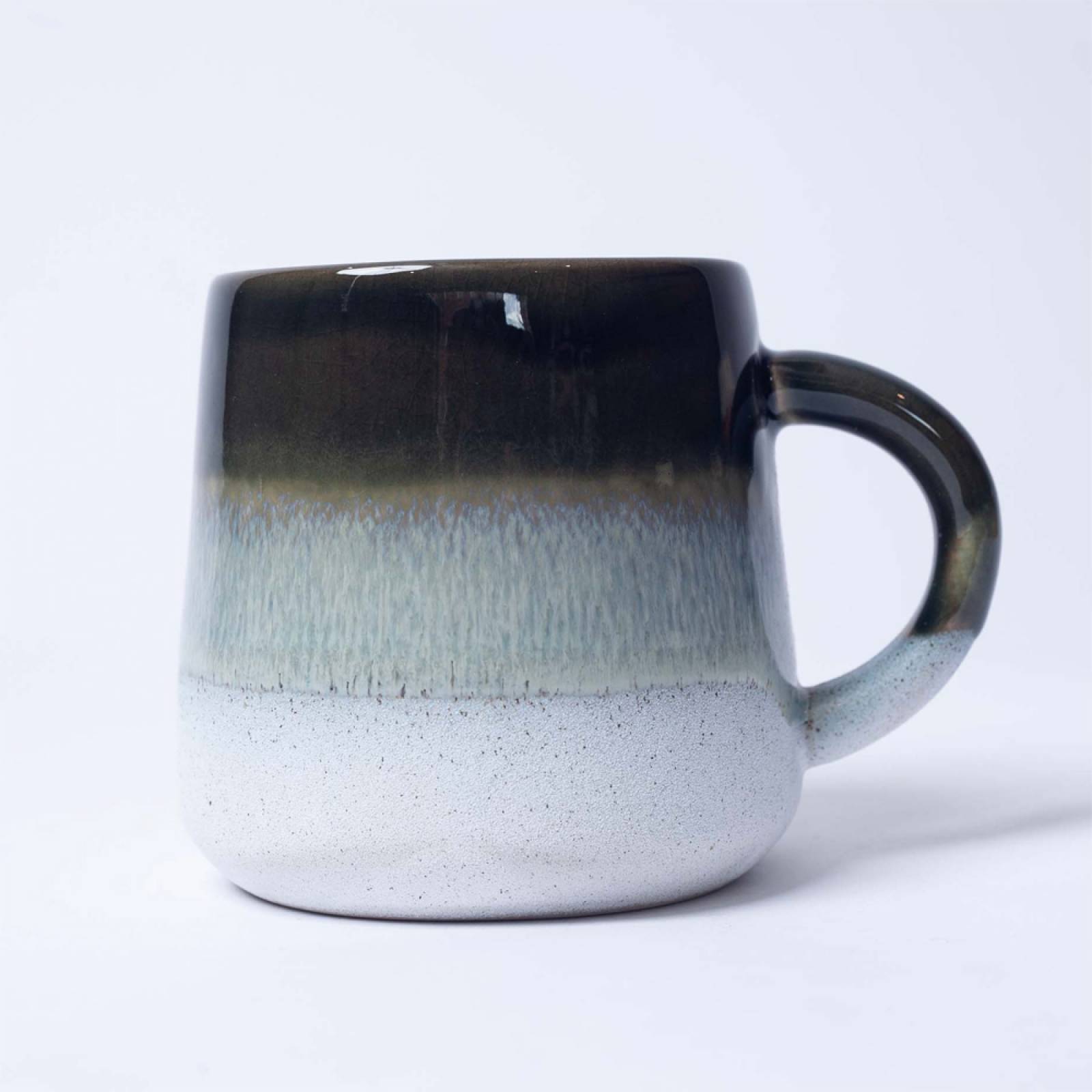 Two Tone Dip Glazed Stoneware Mug In Green