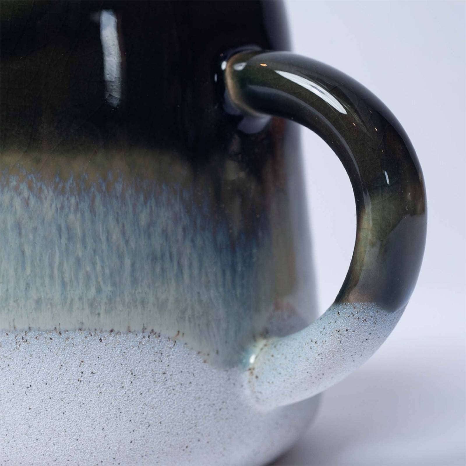 Two Tone Dip Glazed Stoneware Mug In Green thumbnails