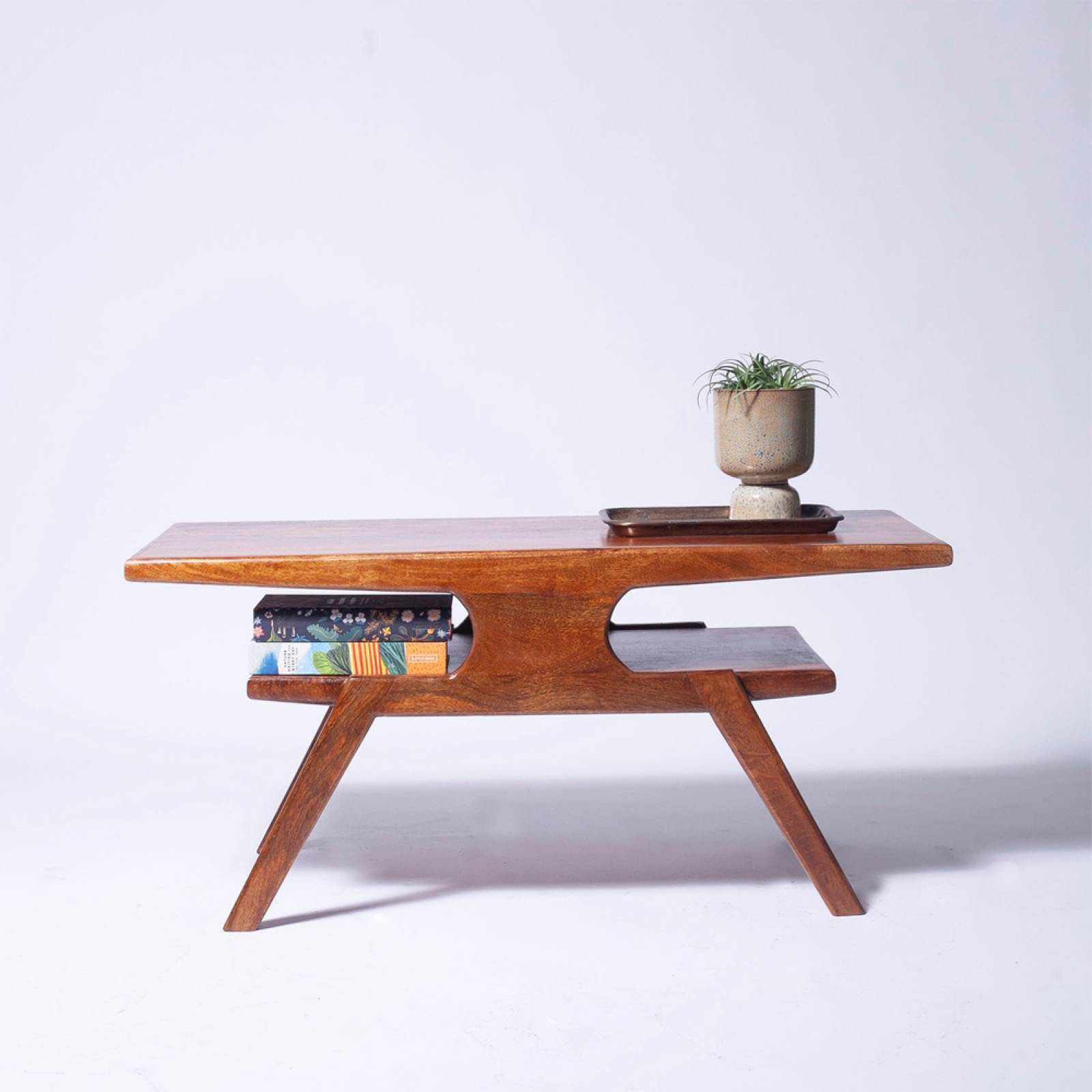 Wooden Baza Mid Century Style Coffee Table