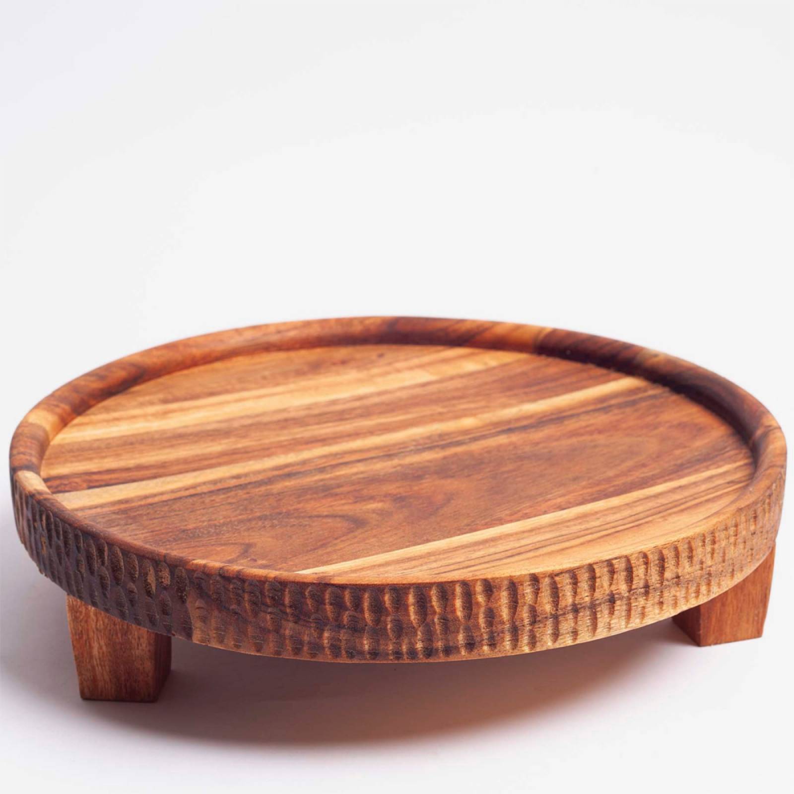 Wooden Serving Tray On Legs 26x6.5cm thumbnails