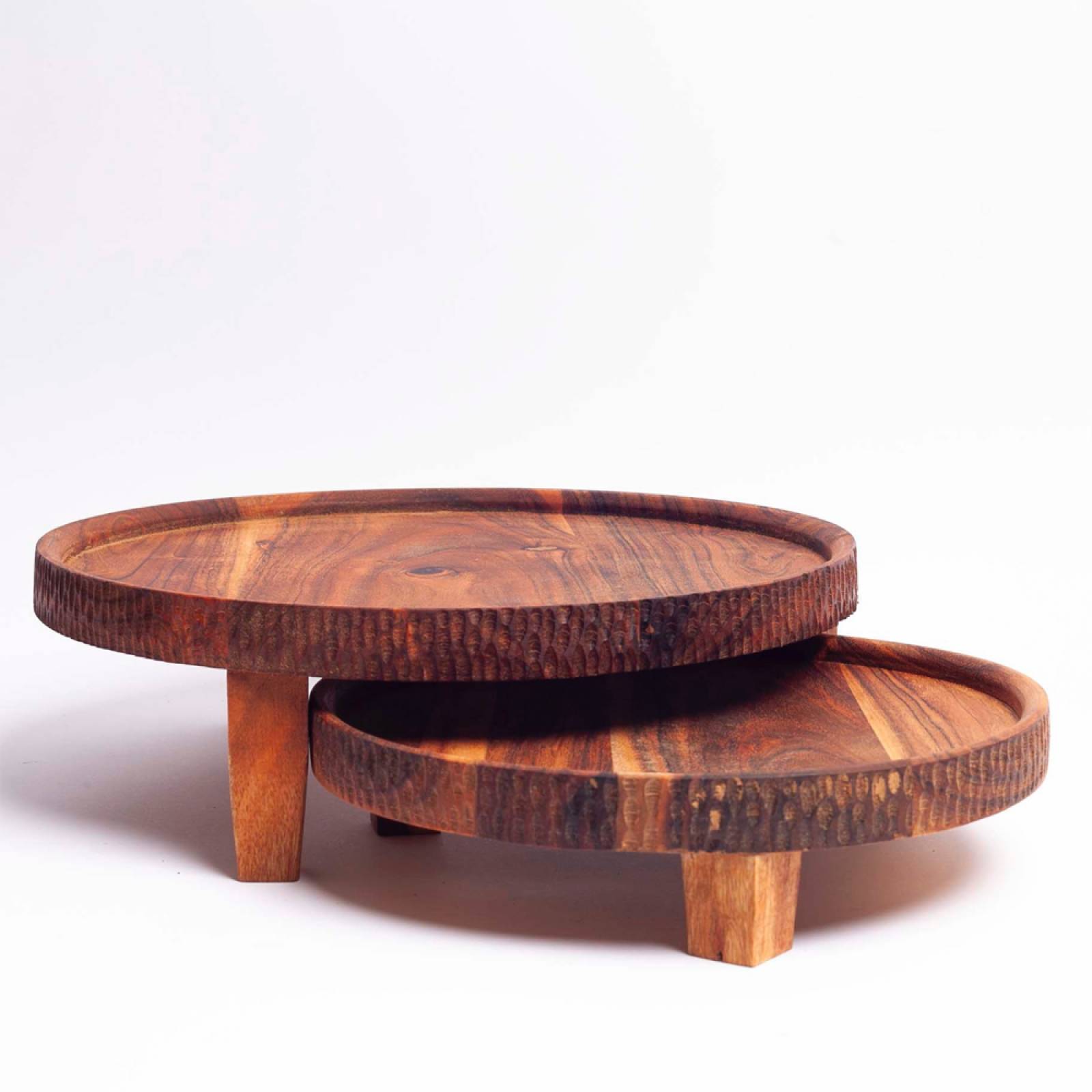 Wooden Serving Tray On Legs 26x6.5cm thumbnails