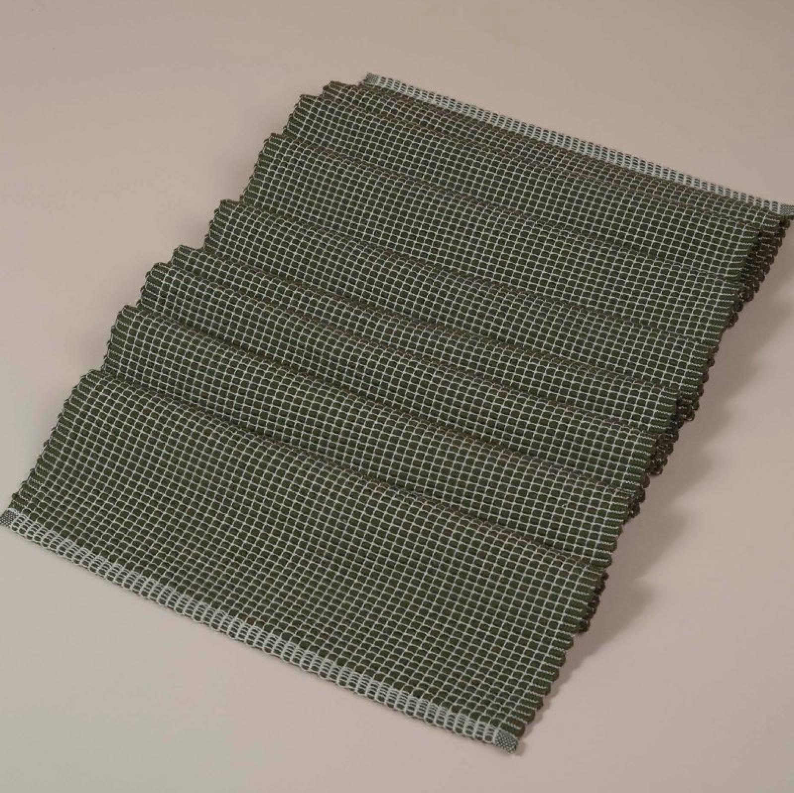 Woven Cotton Table Runner In Olive thumbnails