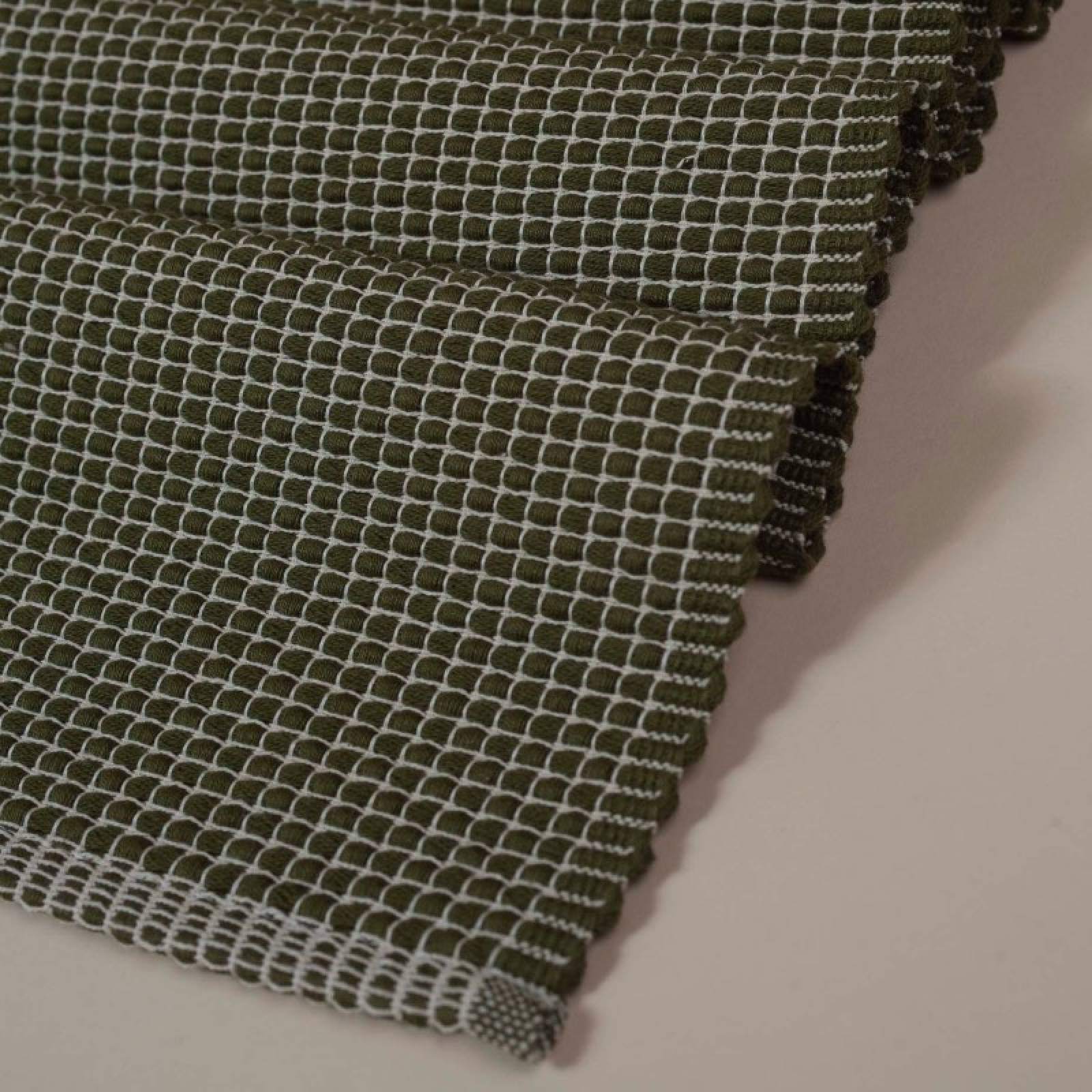 Woven Cotton Table Runner In Olive thumbnails