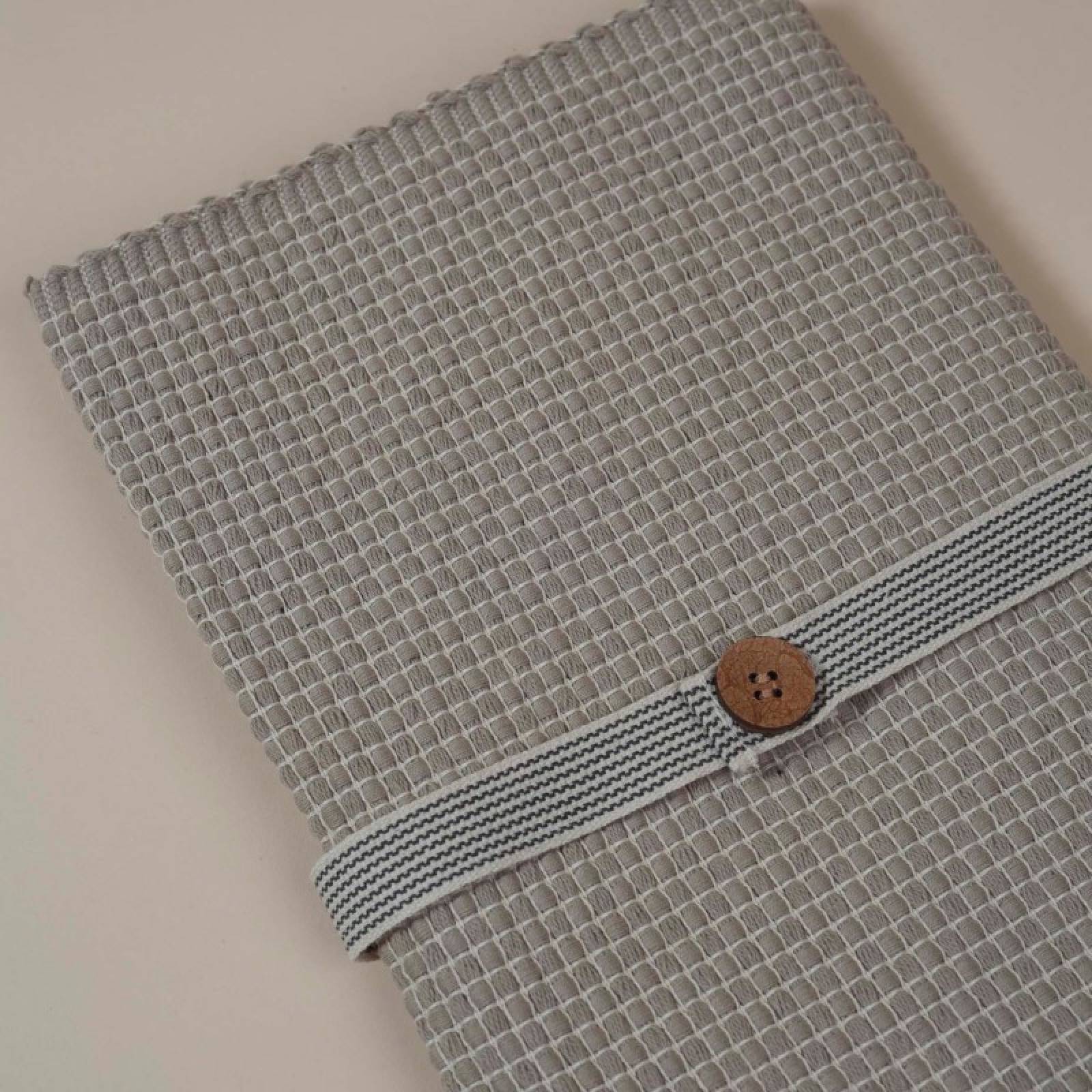 Woven Cotton Table Runner In Taupe thumbnails
