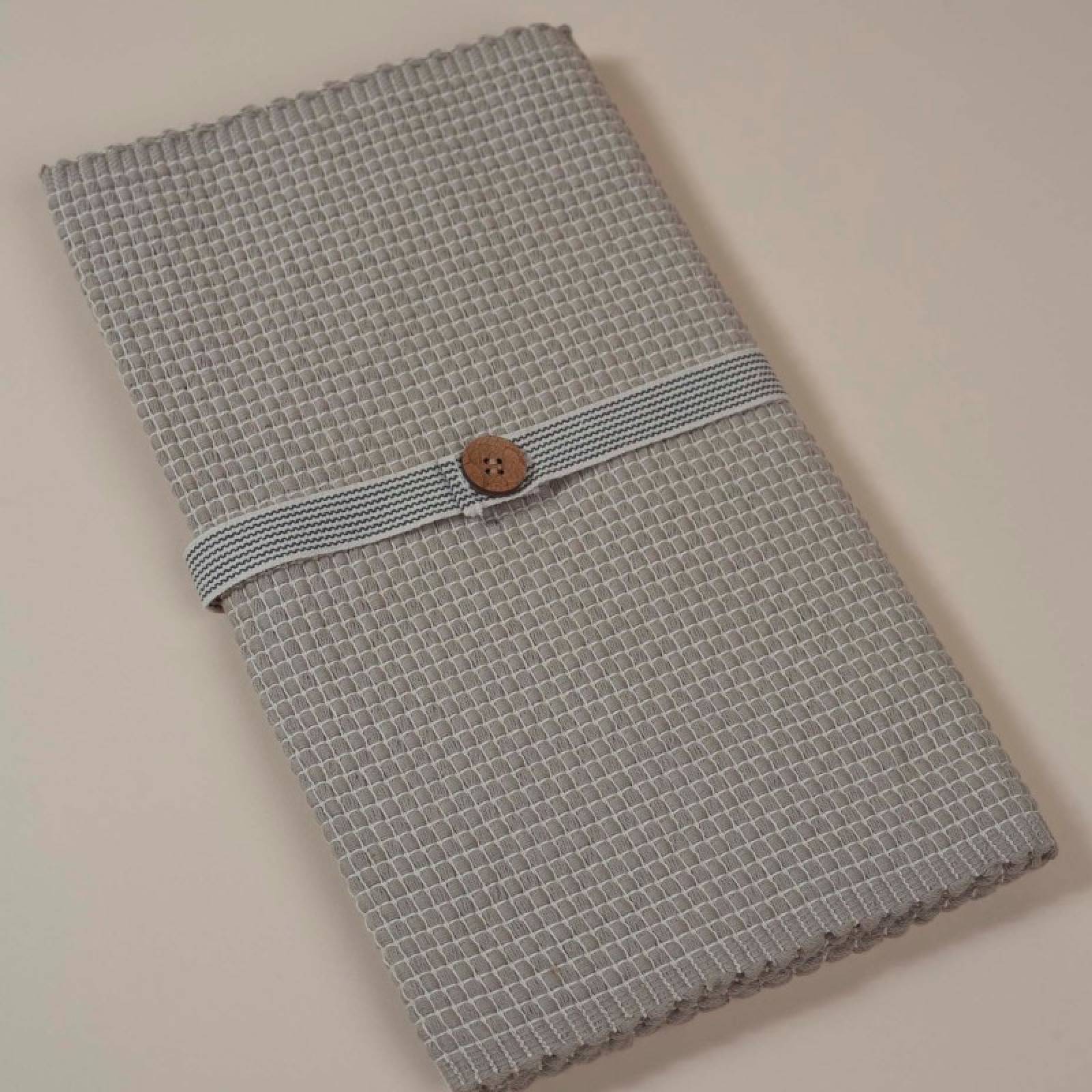 Woven Cotton Table Runner In Taupe