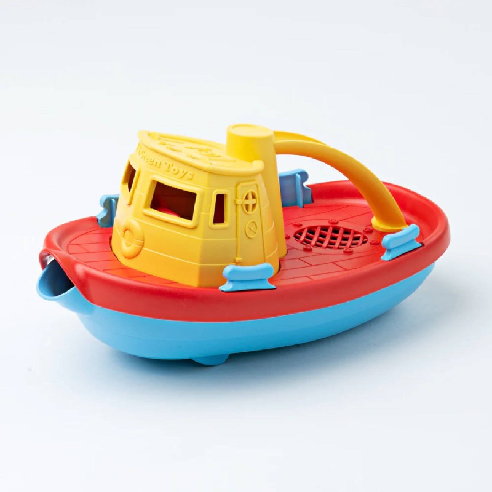 Yellow Top Pouring Tug Boat By Green Toys 6m+