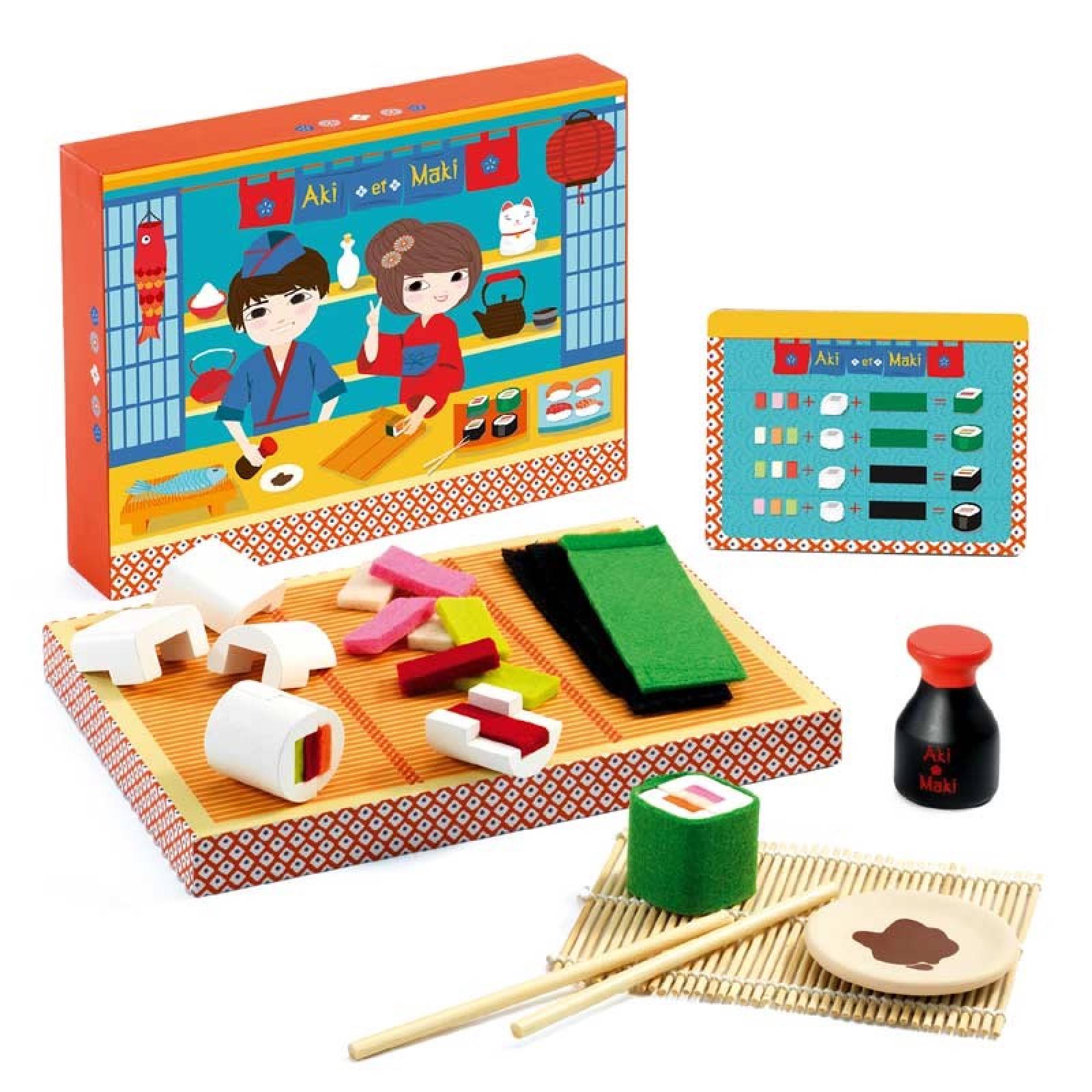 Aki & Maki - Wooden Sushi Play Food Set By Djeco 4+ thumbnails