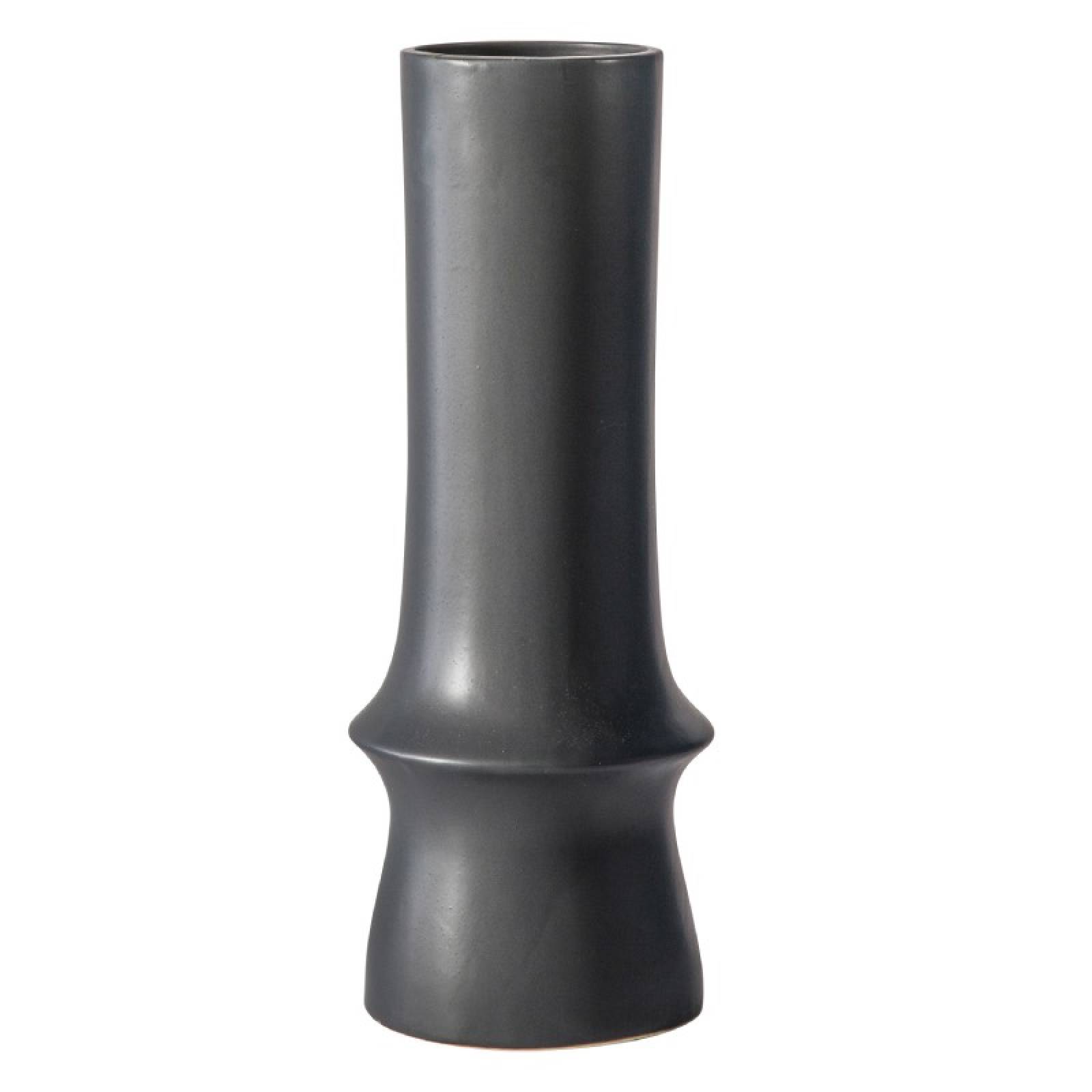 Akofu Tall Slim Vase In Grey Stoneware H:44cm