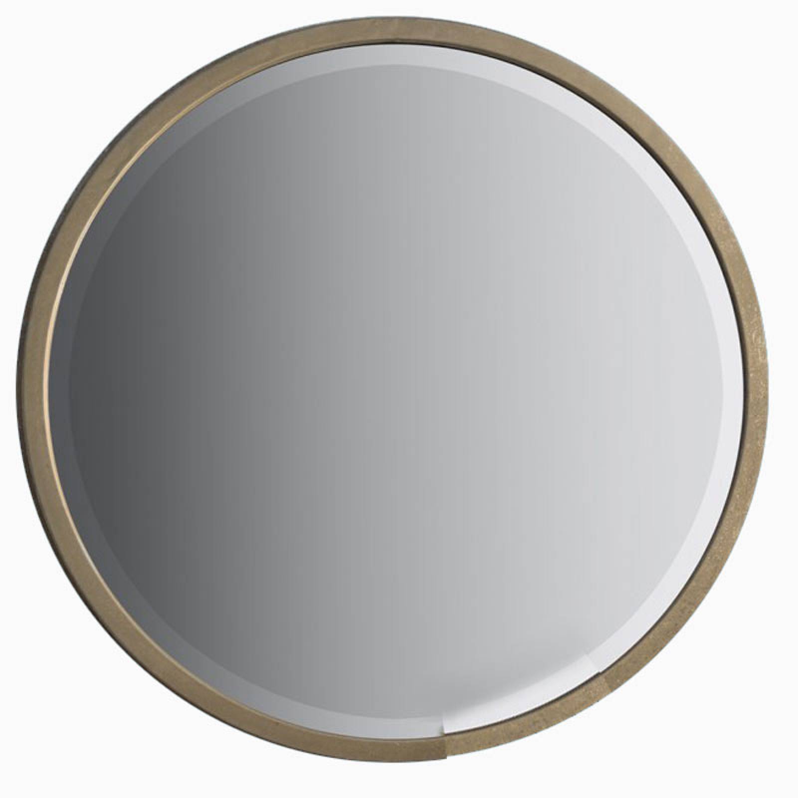 Alex Round Mirror Antiqued Gold Finish 80cm