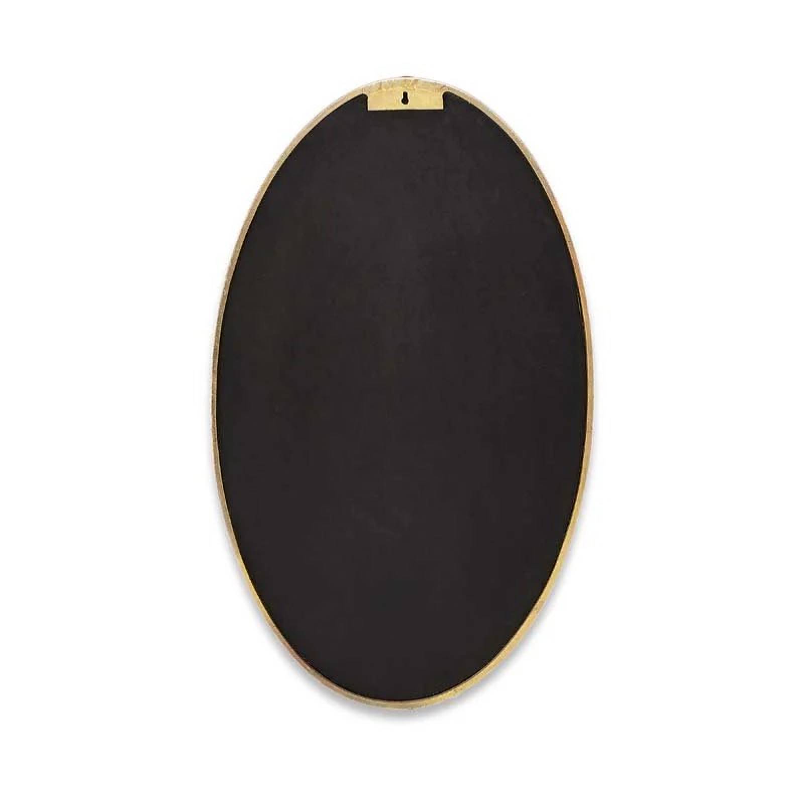 Almora Oval Mirror In Antiqued Brass thumbnails