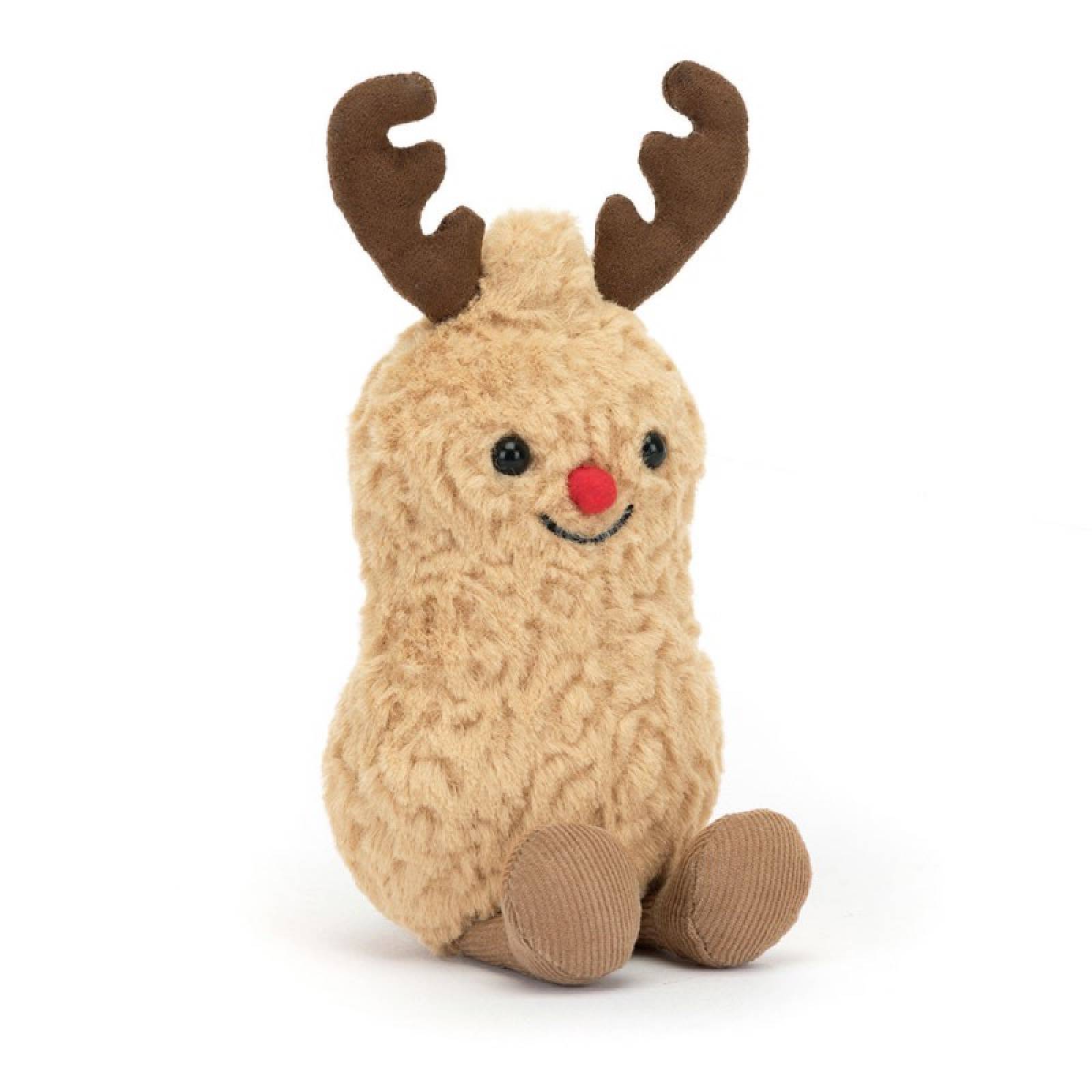 Amuseable Peanut Reindeer Christmas Soft Toy By Jellycat 0+