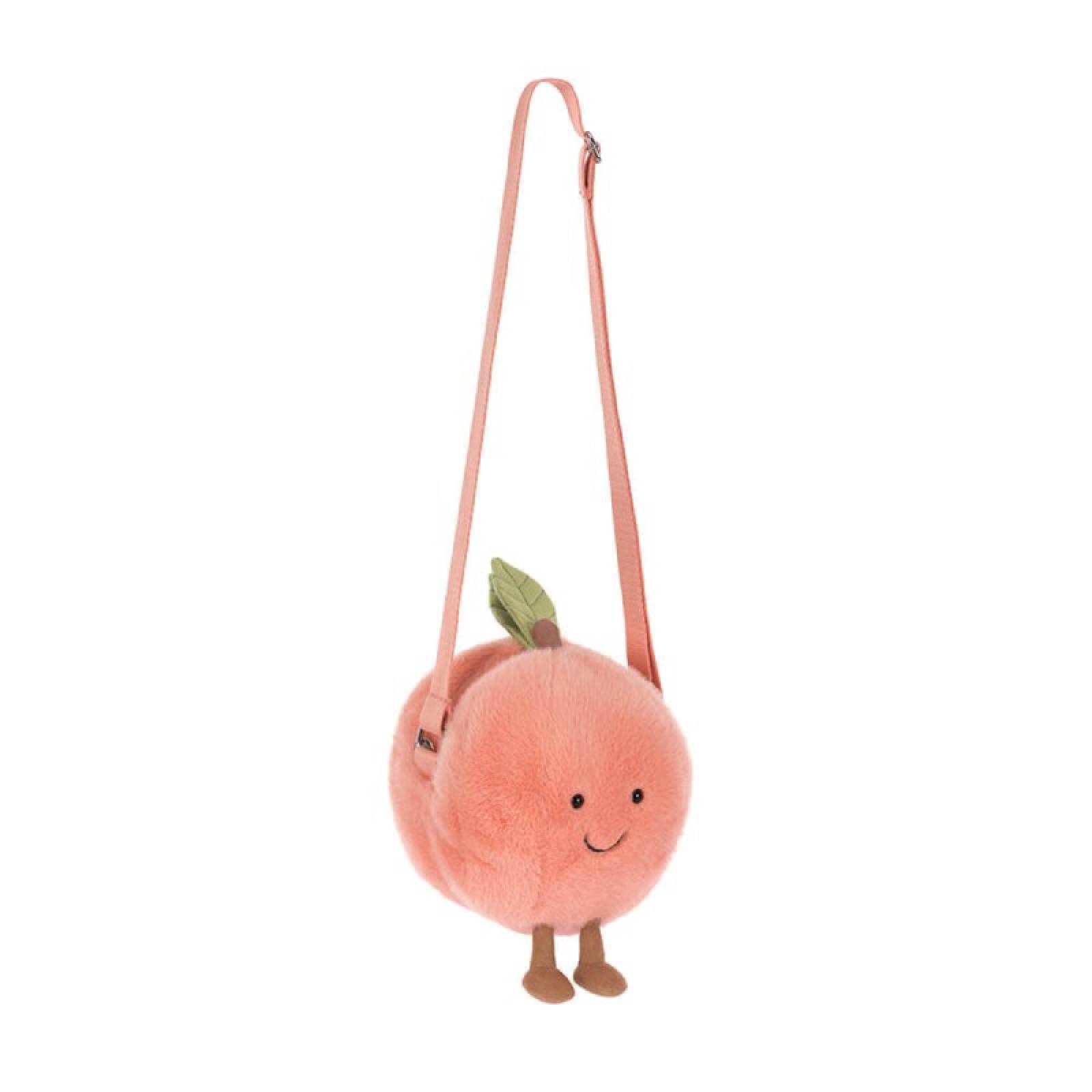Amuseables Peach Shoulder Bag By Jellycat 3+