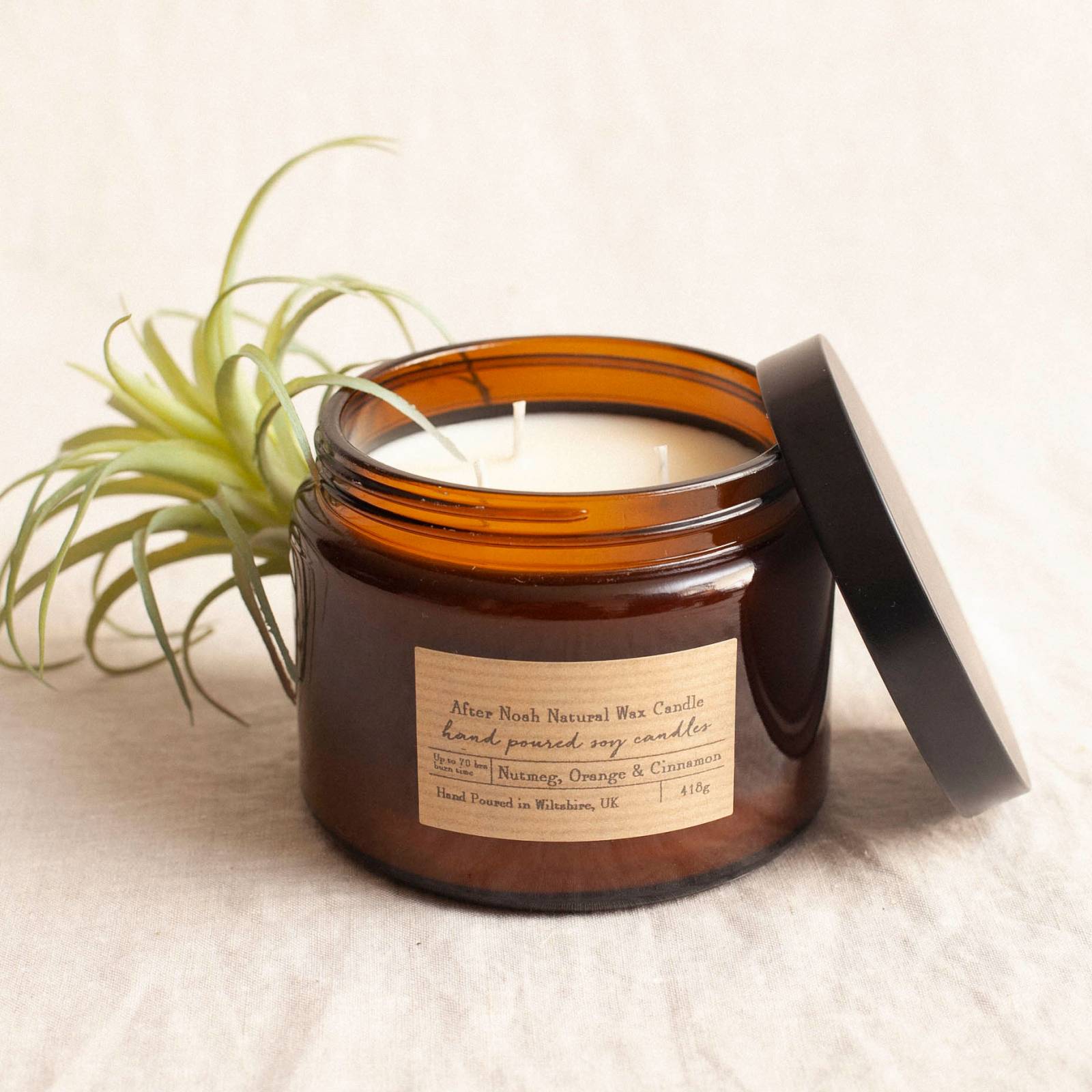 Nutmeg, Orange Cinnamon - Scented Soy Candle In Glass Jar 500ml thumbnails