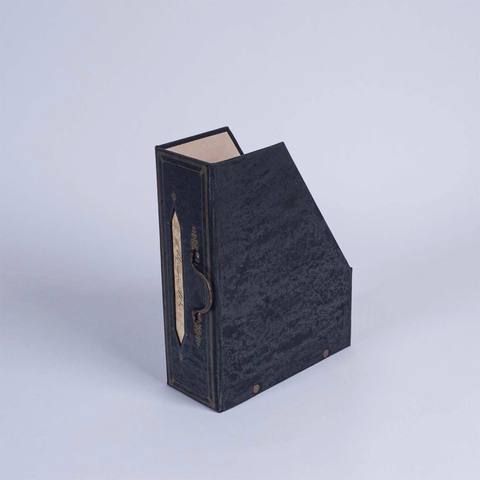 Antique Style Magazine File - Black