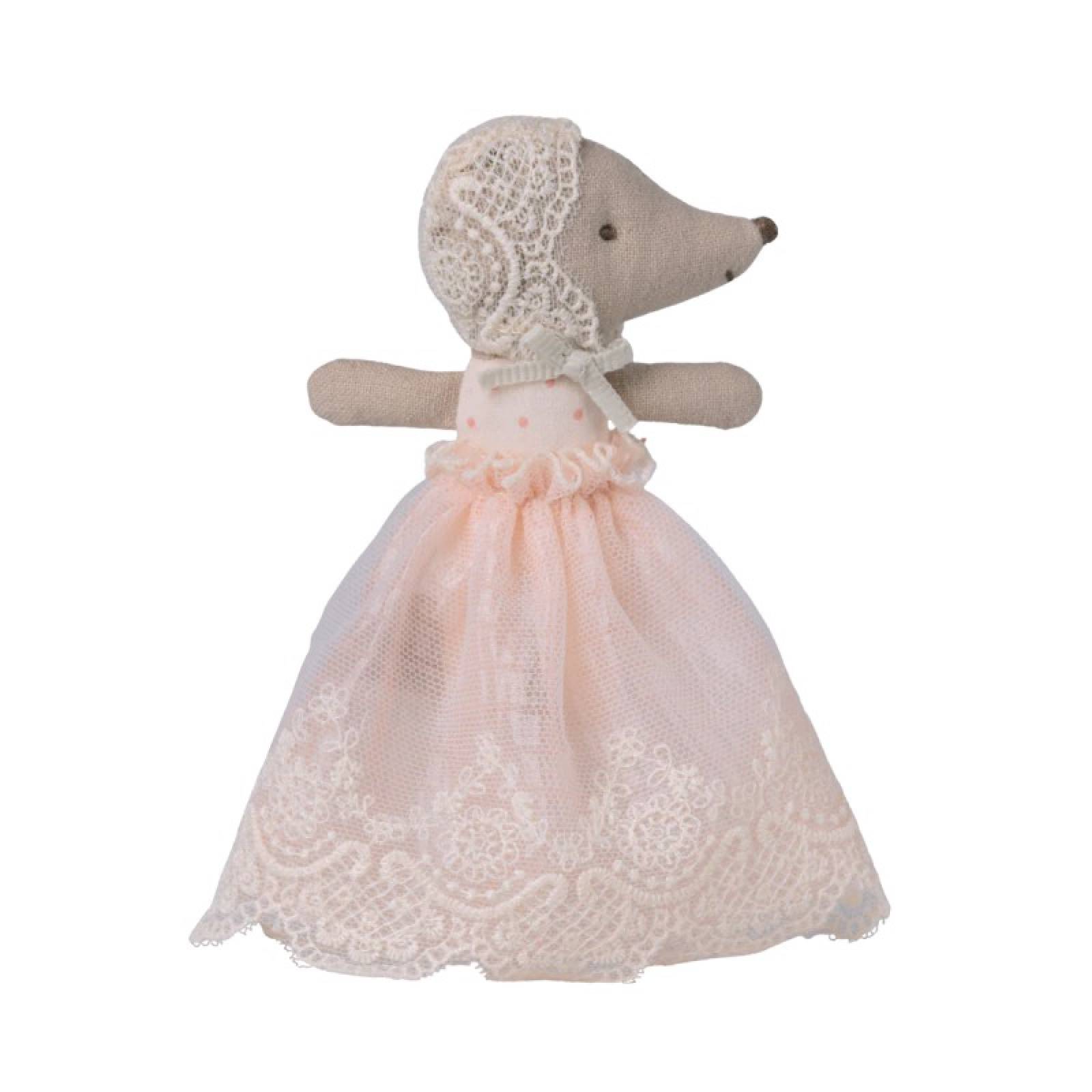 Baby Mouse In Gown In Powder By Maileg 3+