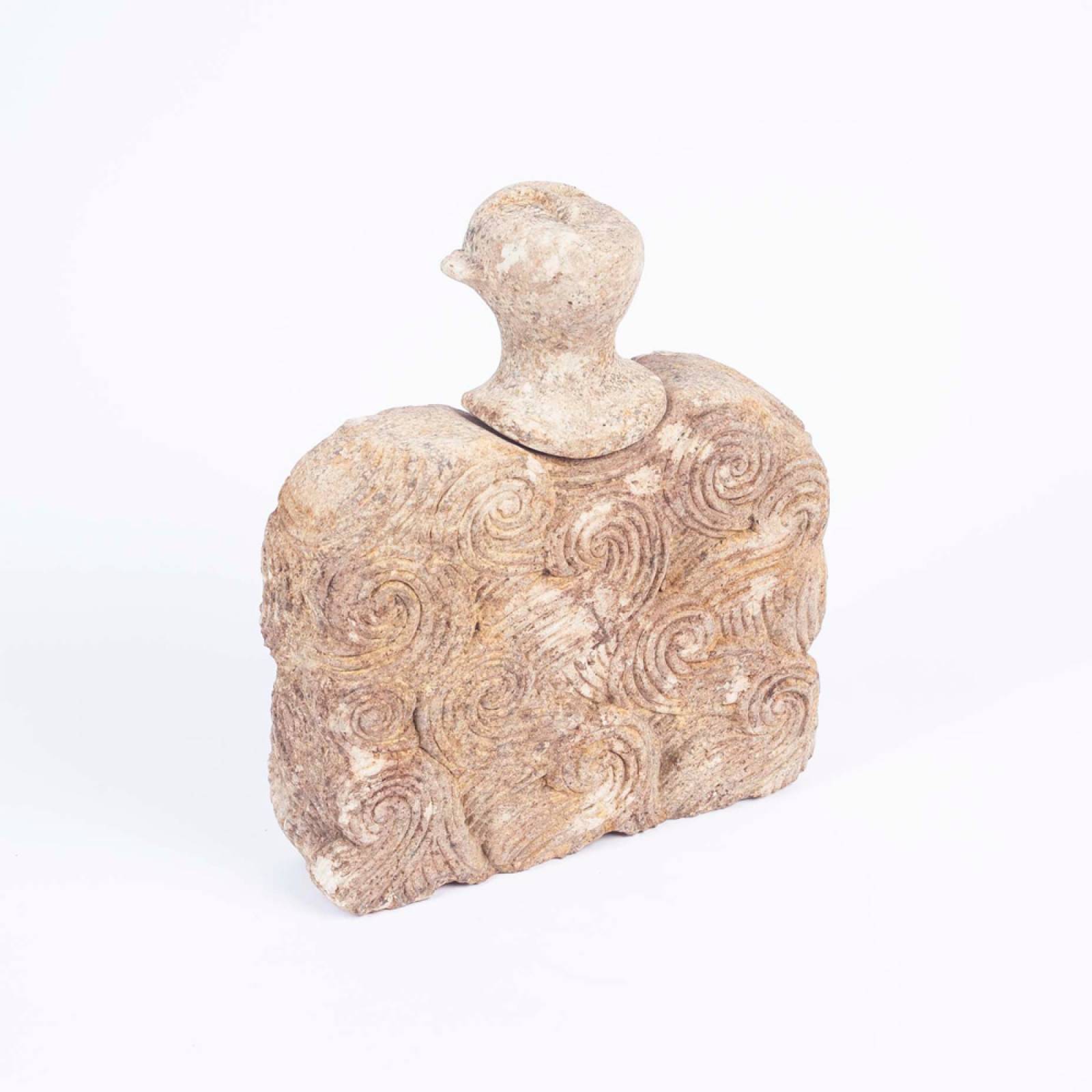 Bactrian Idol Sandstone Sculpture