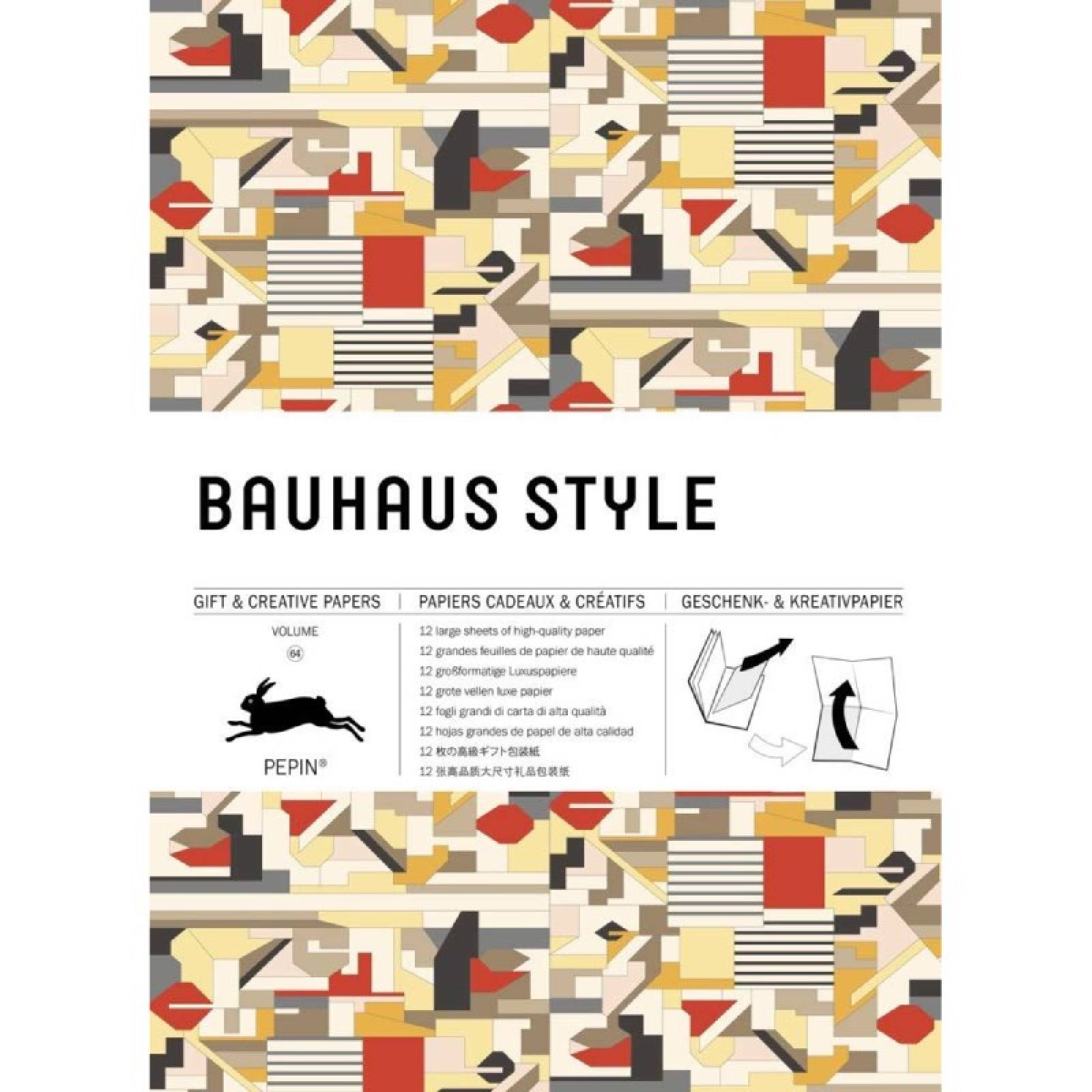 Bauhaus Style Book Of 12 Sheets Of Wrapping Paper