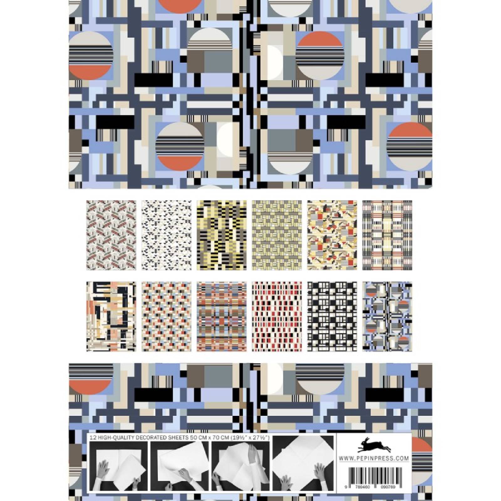 Bauhaus Style Book Of 12 Sheets Of Wrapping Paper thumbnails