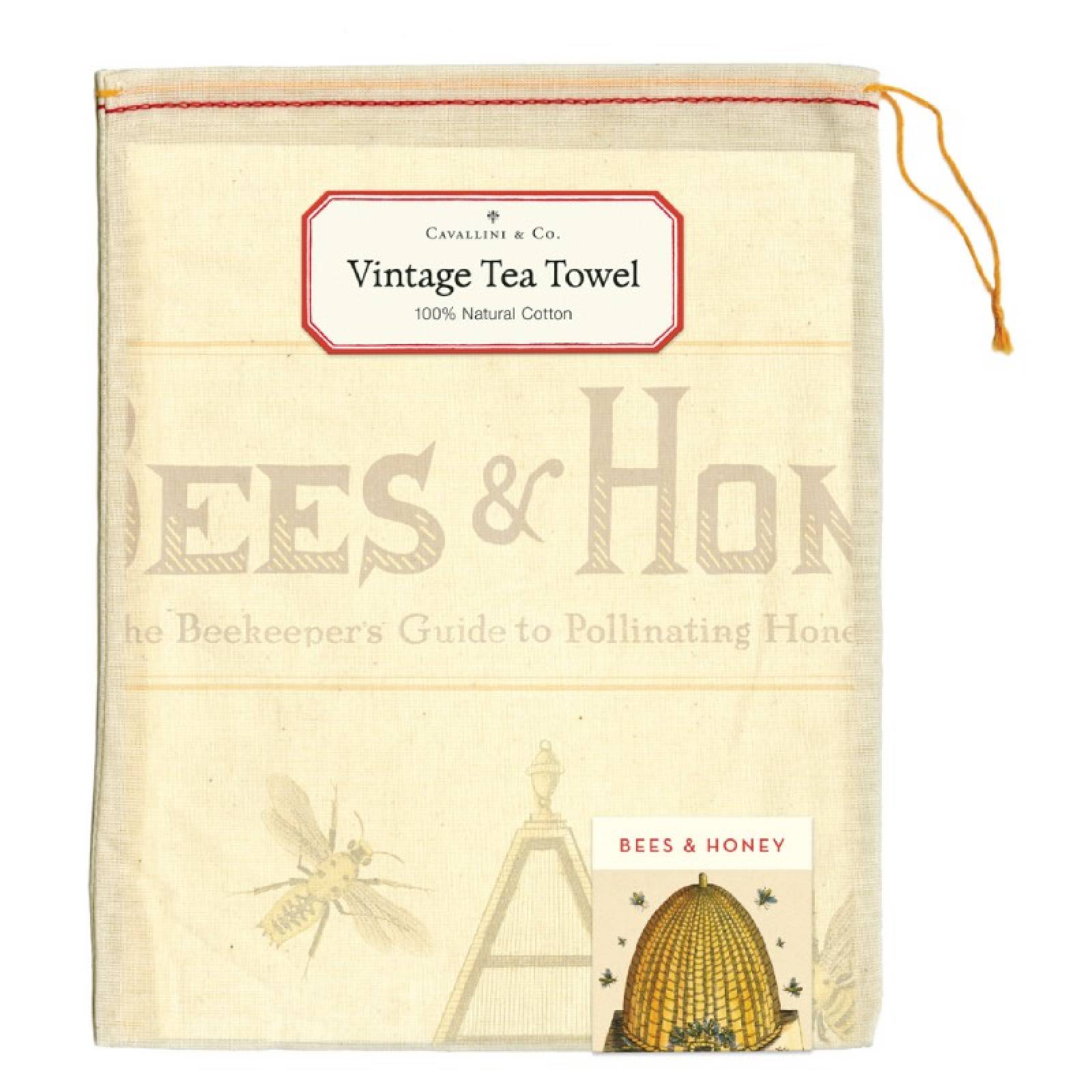 Bees & Honey Cotton Tea Towel With Gift Bag thumbnails