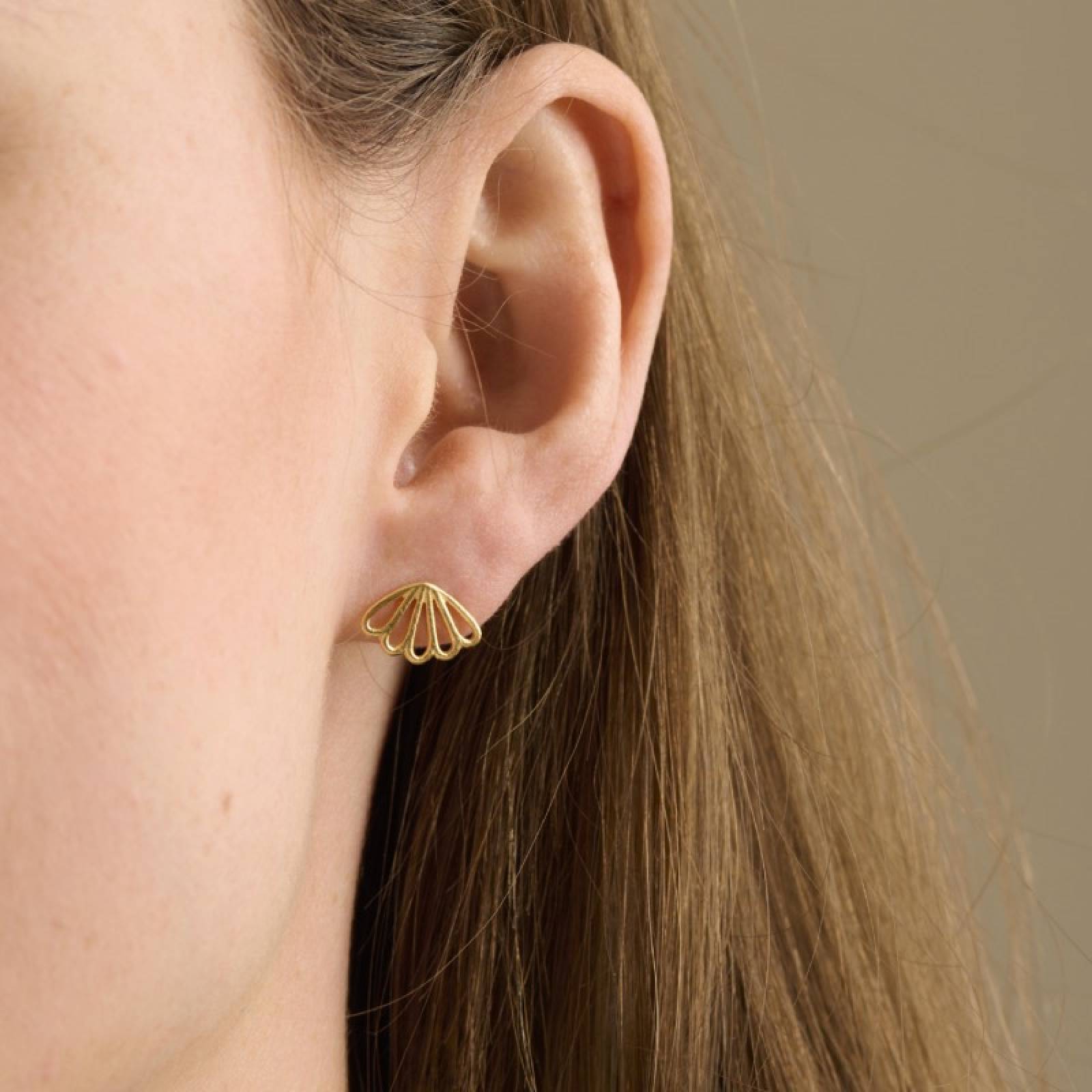 Bellis Stud Earrings In Gold By Pernille Corydon thumbnails