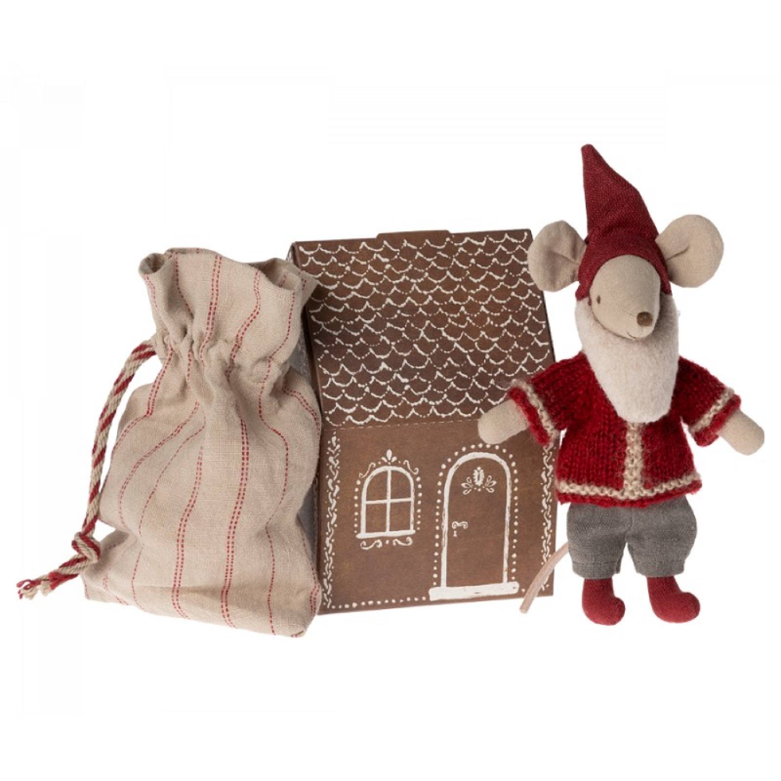 Big Brother Santa Mouse Soft Toy By Maileg 3+